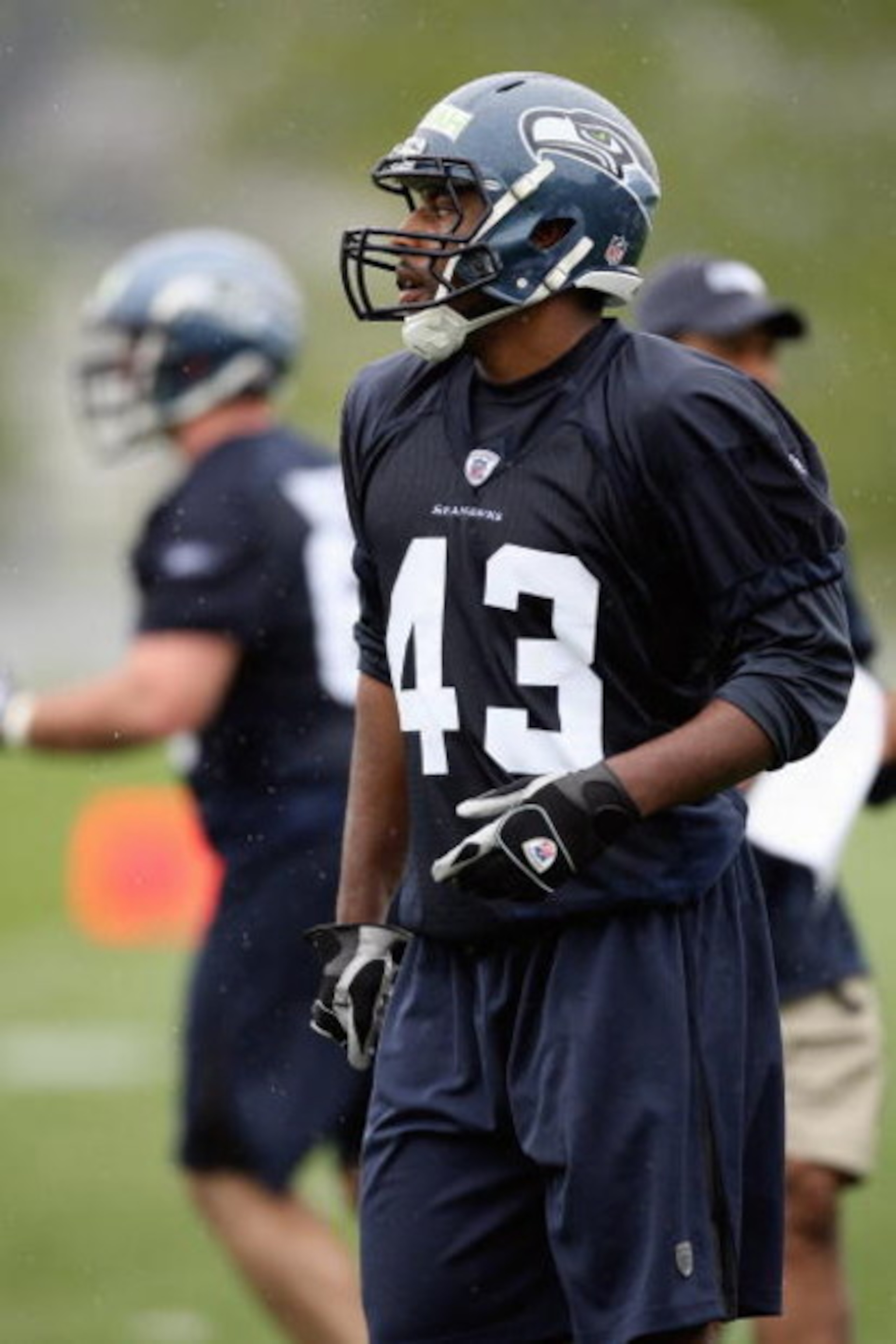 RENTON, WA - MAY 2:  Cameron Morrah #43 of the Seattle Seahawks looks on during minicamp at the Seahawks training facility on May 2, 2009 in Renton, Washington. (Photo by Otto Greule Jr/Getty Images) 