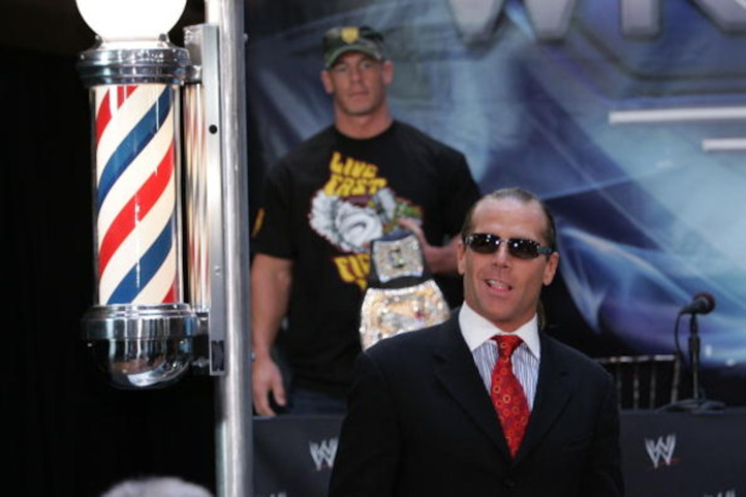 NEW YORK - MARCH 28:  Wrestler Shawn Michaels speaks at the press conference held by Battle of the Billionaires to announce details of Wrestlemania 23 at Trump Tower on March 28, 2007 in New York City.  (Photo by Bryan Bedder/Getty Images)