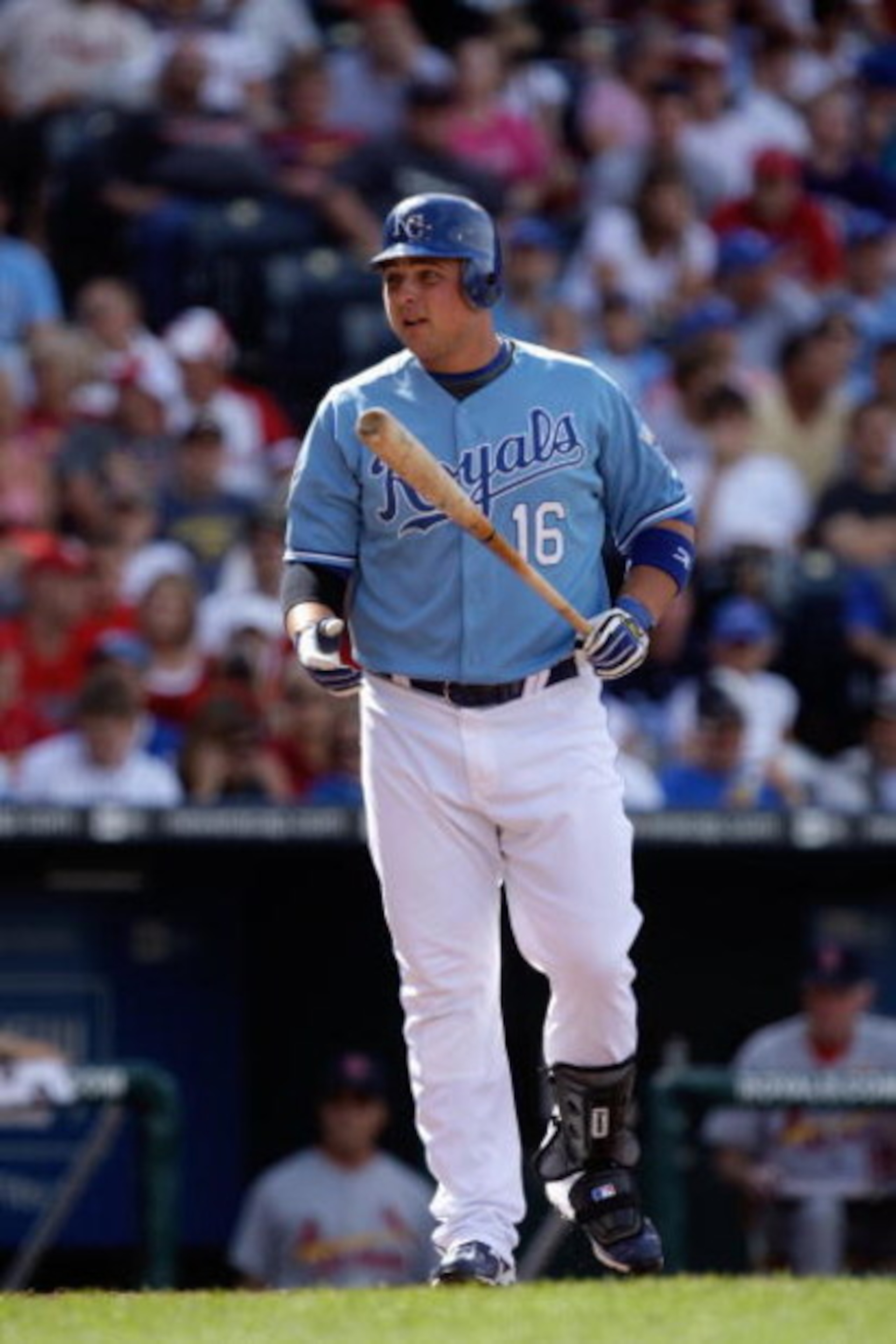 KANSAS CITY, MO - JUNE 20:  Billy Butler #16 of the Kansas City Royals stands at the plate against the St. Louis Cardinals during the game on June 20, 2009 at Kauffman Stadium in Kansas City, Missouri. (Photo by Jamie Squire/Getty Images)