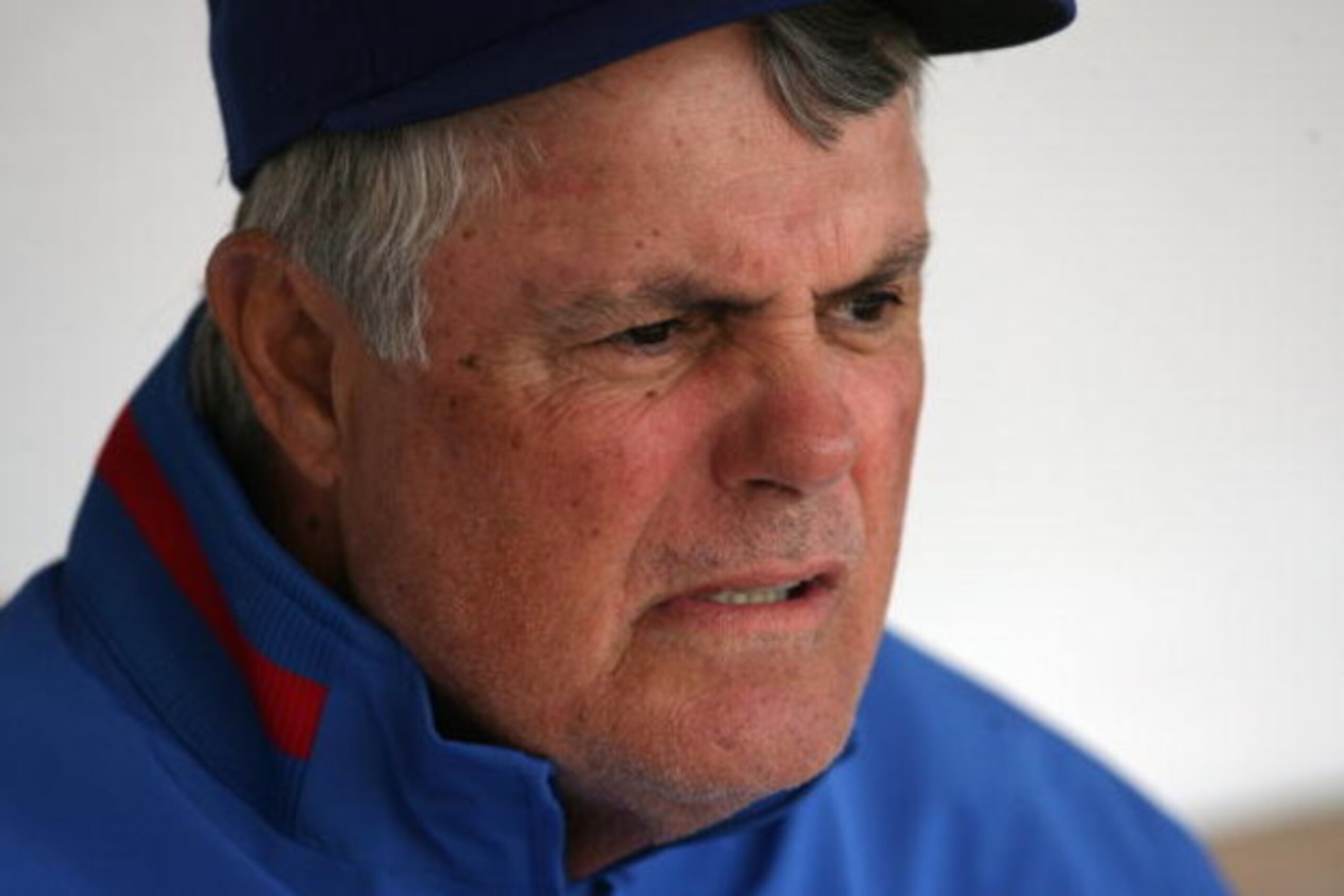 CHICAGO - MAY 2:  Manager Lou Piniella of the Chicago Cubs looks on during the game against the Florida Marlins on May 2, 2009 at Wrigley Field in Chicago, Illinois. (Photo by Jonathan Daniel/Getty Images) 