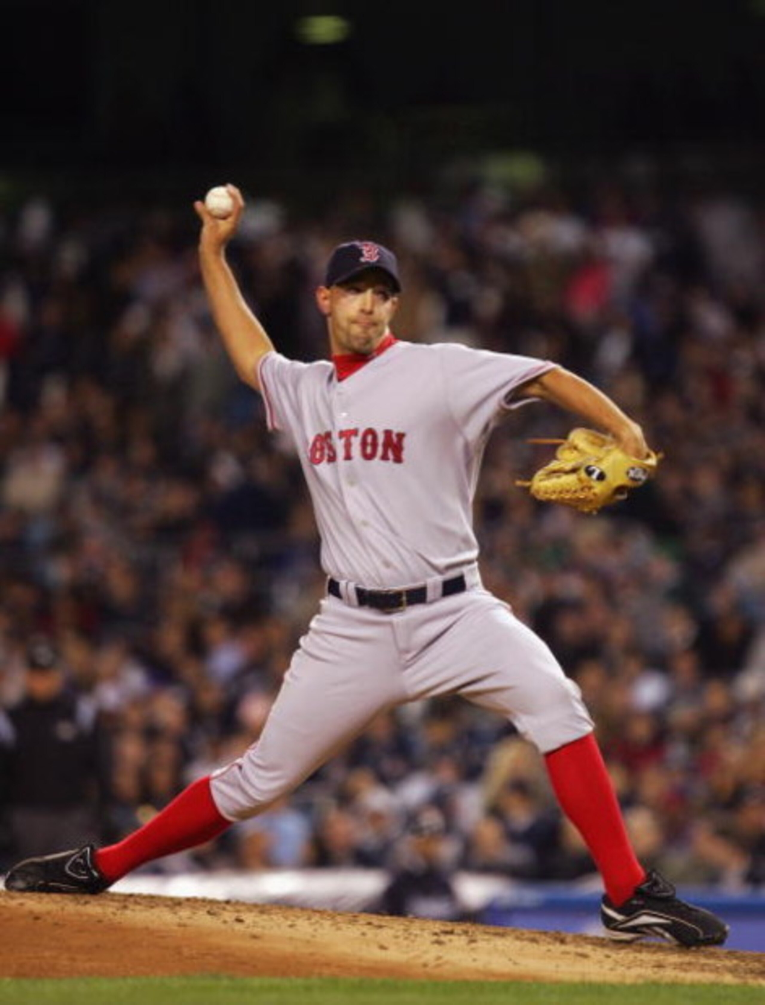 NEW YORK - APRIL 16: David Aardsma #53 of the Boston Red Sox pitches against the New York Yankees on April 16, 2008 at Yankee Stadium in the Bronx borough of New York City. The Yankees won the game 15-9. (Photo by Jim McIsaac/Getty Images) 