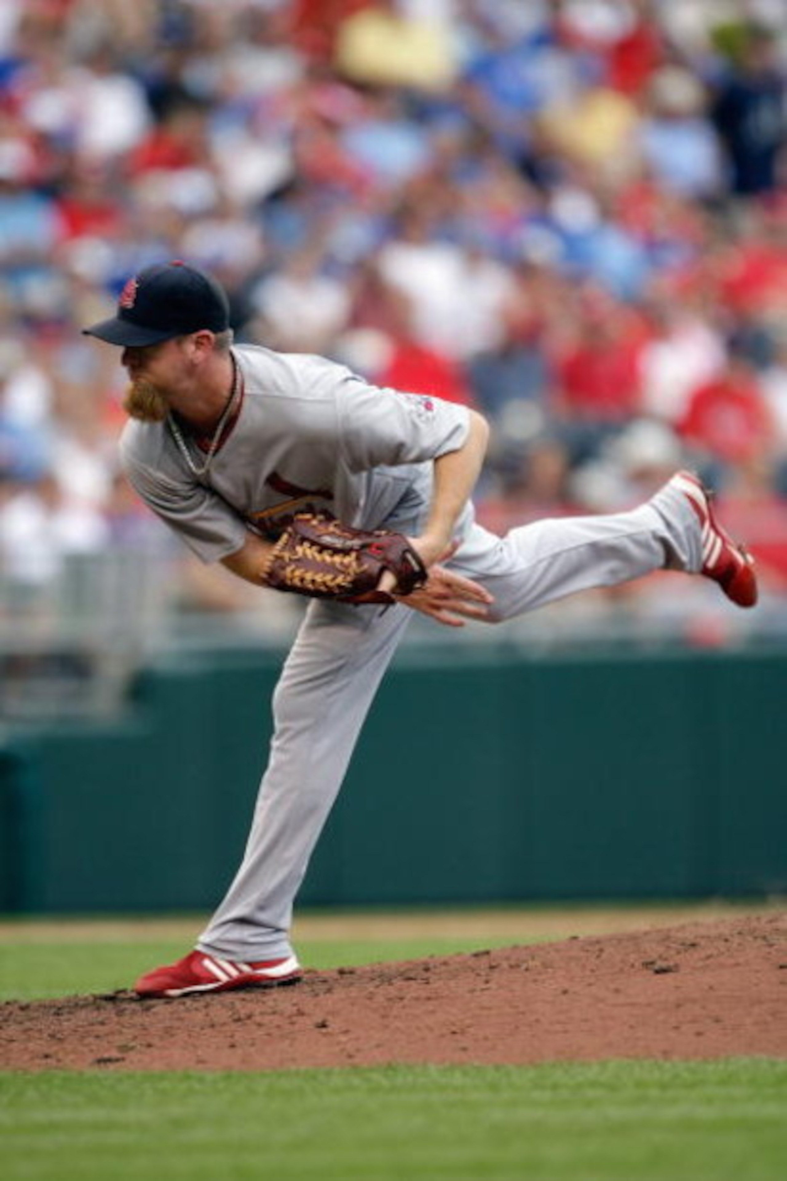KANSAS CITY, MO - JUNE 20:  Ryan Franklin #31 of the St. Louis Cardinals pitches against the Kansas City Royals during the game on June 20, 2009 at Kauffman Stadium in Kansas City, Missouri. (Photo by Jamie Squire/Getty Images)