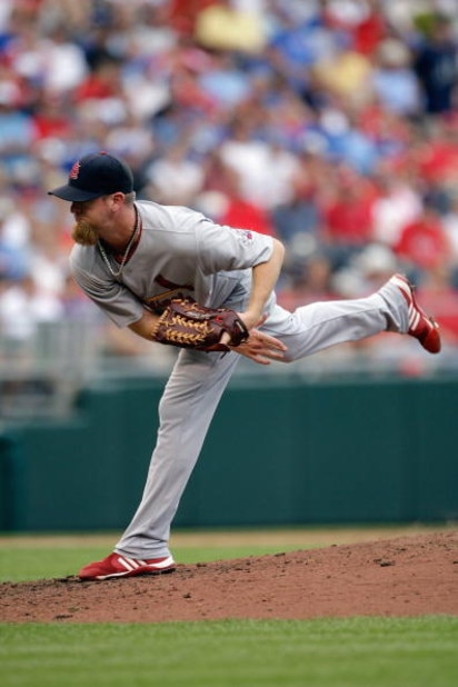 KANSAS CITY, MO - JUNE 20:  Ryan Franklin #31 of the St. Louis Cardinals pitches against the Kansas City Royals during the game on June 20, 2009 at Kauffman Stadium in Kansas City, Missouri. (Photo by Jamie Squire/Getty Images)