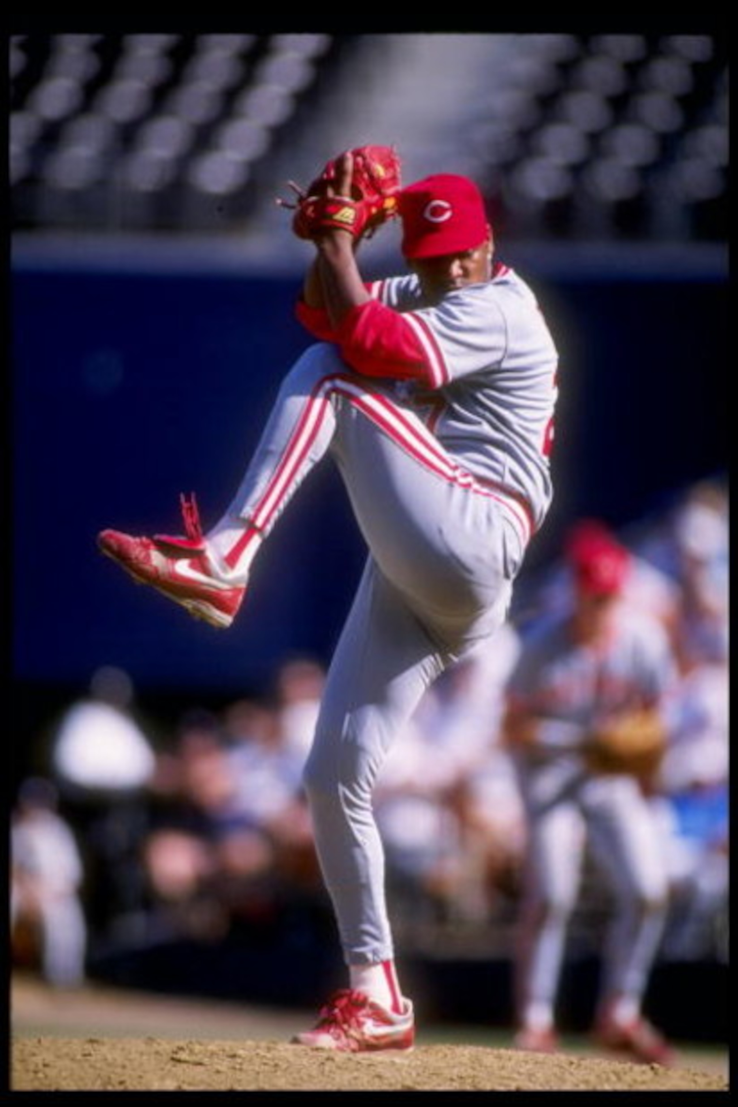 6 Oct 1991:  Pitcher Jose Rijo of the Cincinnati Reds in action during a game against the San Diego Padres at Jack Murphy Stadium in San Diego, California. Mandatory Credit: Stephen Dunn  /Allsport