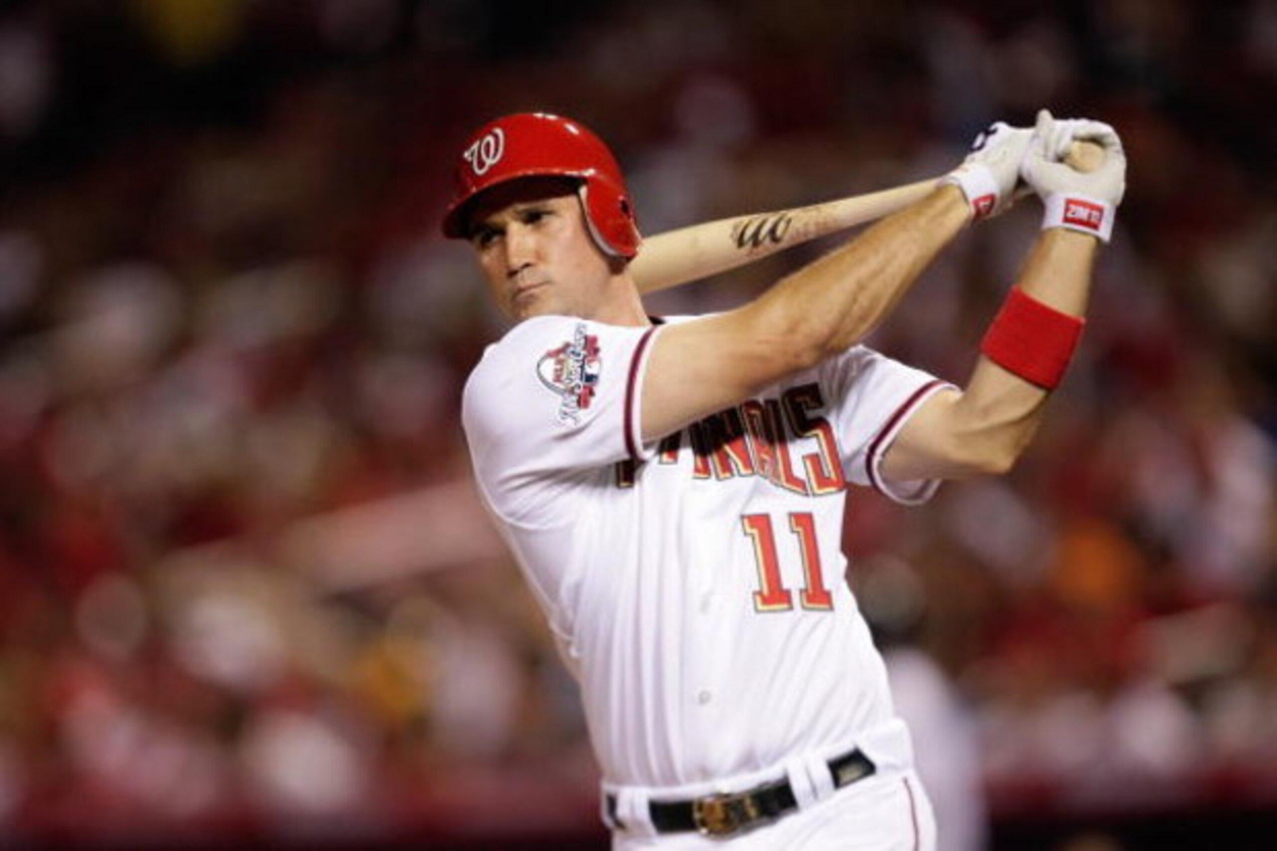 ST. LOUIS, MO - JULY 14: National League All-Star Ryan Zimmerman of the Washington Nationals takes a practice swing during the 2009 MLB All-Star Game at Busch Stadium on July 14, 2009 in St Louis, Missouri. (Photo by Jamie Squire/Getty Images) ST. LOUIS, MO - JULY 14: National League All-Star Ryan Zimmerman of the Washington Nationals takes a practice swing during the 2009 MLB All-Star Game at Busch Stadium on July 14, 2009 in St Louis, Missouri. (Photo by Jamie Squire/Getty Images)