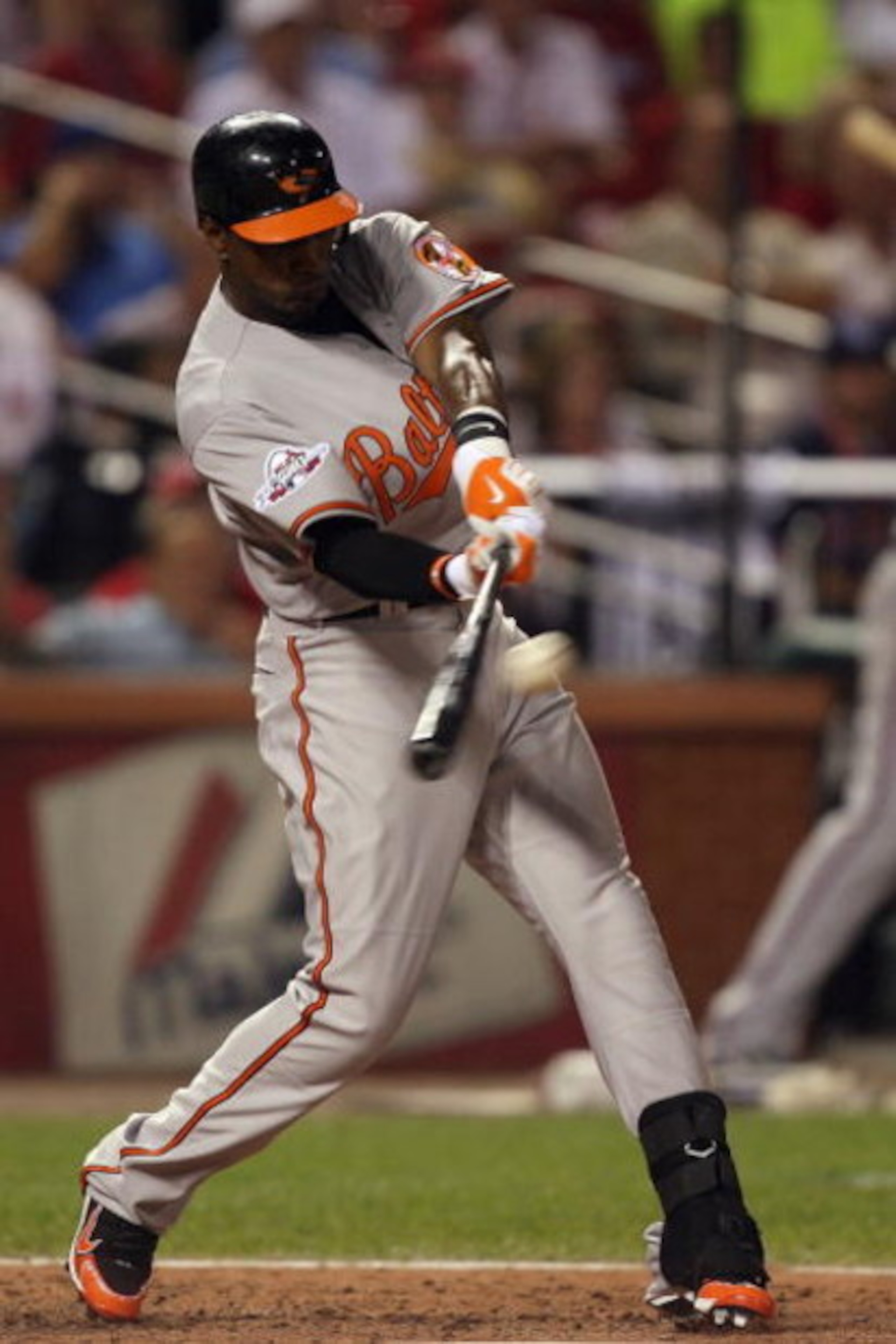 ST. LOUIS, MO - JULY 14: American League All-Star Adam Jones of the Baltimore Orioles bats during the 2009 MLB All-Star Game at Busch Stadium on July 14, 2009 in St Louis, Missouri. (Photo by Dilip Vishwanat/Getty Images) ST. LOUIS, MO - JULY 14: American League All-Star Adam Jones of the Baltimore Orioles bats during the 2009 MLB All-Star Game at Busch Stadium on July 14, 2009 in St Louis, Missouri. (Photo by Dilip Vishwanat/Getty Images)