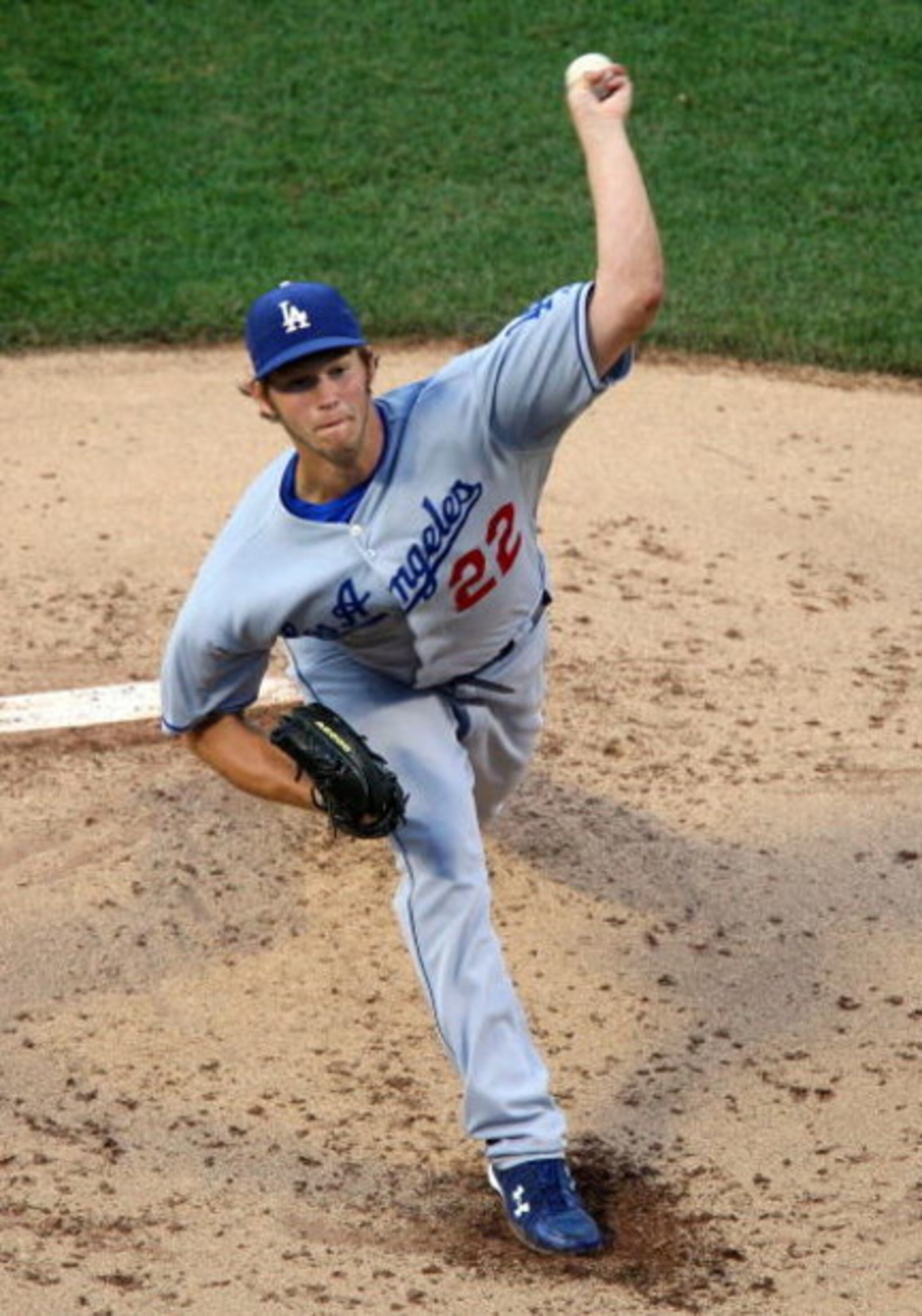 NEW YORK - JULY 07: Clayton Kershaw #22 of the Los Angeles Dodgers pitches against the New York Mets on July 7, 2009 at Citi Field in the Flushing neighborhood of the Queens borough of New York City. (Photo by Jim McIsaac/Getty Images) NEW YORK - JULY 07: Clayton Kershaw #22 of the Los Angeles Dodgers pitches against the New York Mets on July 7, 2009 at Citi Field in the Flushing neighborhood of the Queens borough of New York City. (Photo by Jim McIsaac/Getty Images)