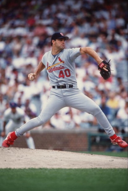 12 Jul 1996:  Pitcher Andy Benes of the St. Louis Cardinals pitches the ball during the Cardinals 13-3 win over the Chicago Cubs at Wrigley Field in Chicago, Illinois. Mandatory Credit: Jonathan Daniel/ALLSPORT