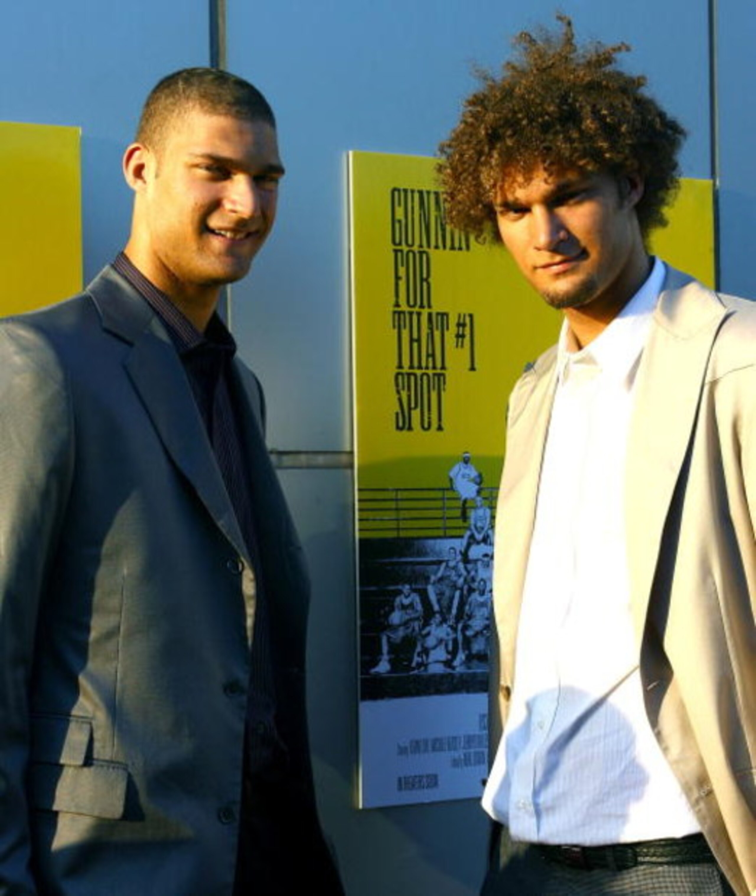 NEW YORK - JUNE 25:  Brook Lopez and Robin Lopez attend the premiere of 'Gunnin' For That #1 Spot' on June 25, 2008 at the Magic Johnson Theatre in New York City.  (Photo by Scott Wintrow/Getty Images)