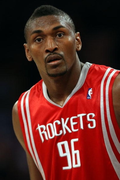LOS ANGELES, CA - MAY 12:  Ron Artest #96 of the Houston Rockets looks on against the Los Angeles Lakers in Game Five of the Western Conference Semifinals during the 2009 NBA Playoffs at Staples Center on May 12, 2009 in Los Angeles, California. NOTE TO U