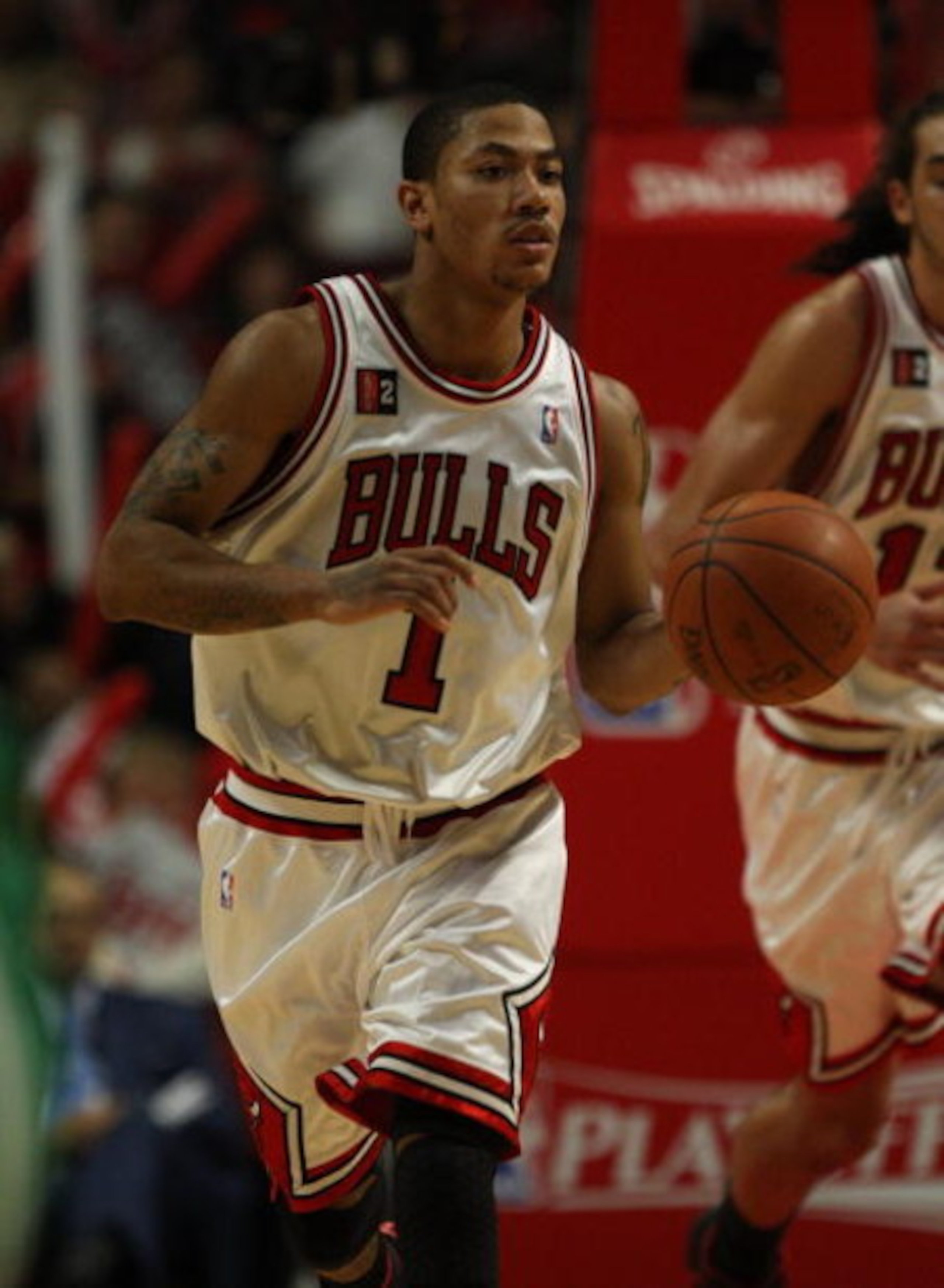 CHICAGO - APRIL 30: Derrick Rose #1 of the Chicago Bulls brings the ball upcourt against the Boston Celtics in Game Six of the Eastern Conference Quarterfinals during the 2009 NBA Playoffs at the United Center on April 30, 2009 in Chicago, Illinois. The B