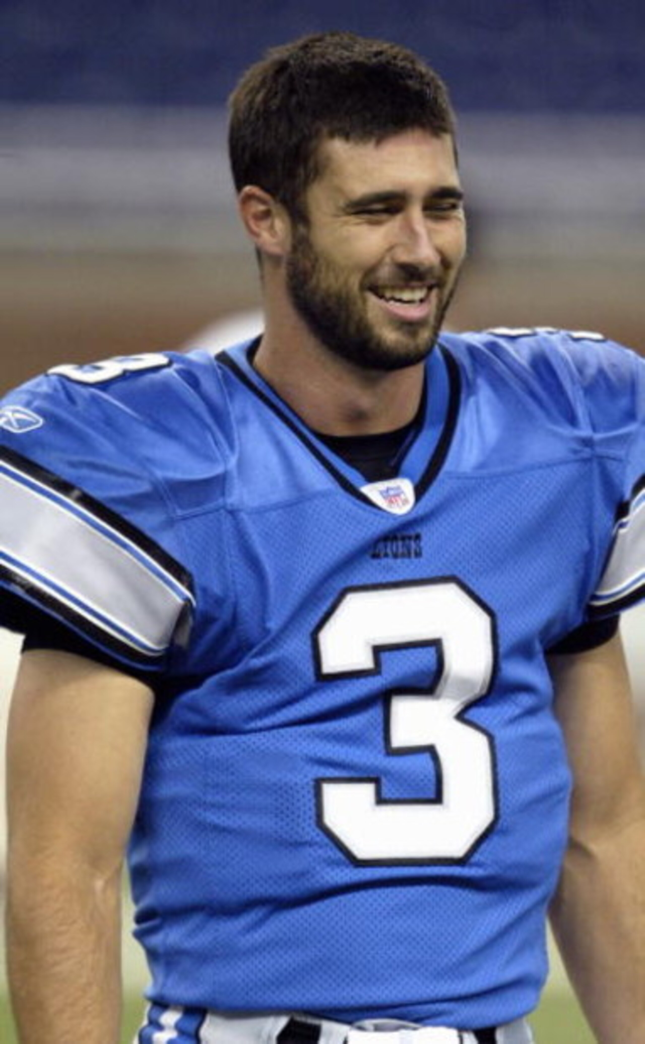 DETROIT- AUGUST 20:  Quarterback Joey Harrington #3 of the Detroit Lions stands on the field prior to the preseason game against the Cleveland Browns on August 20, 2005 at Ford Field in Detroit, Michigan. The Browns won 21-13. (photo by Tom Pidgeon/Getty 