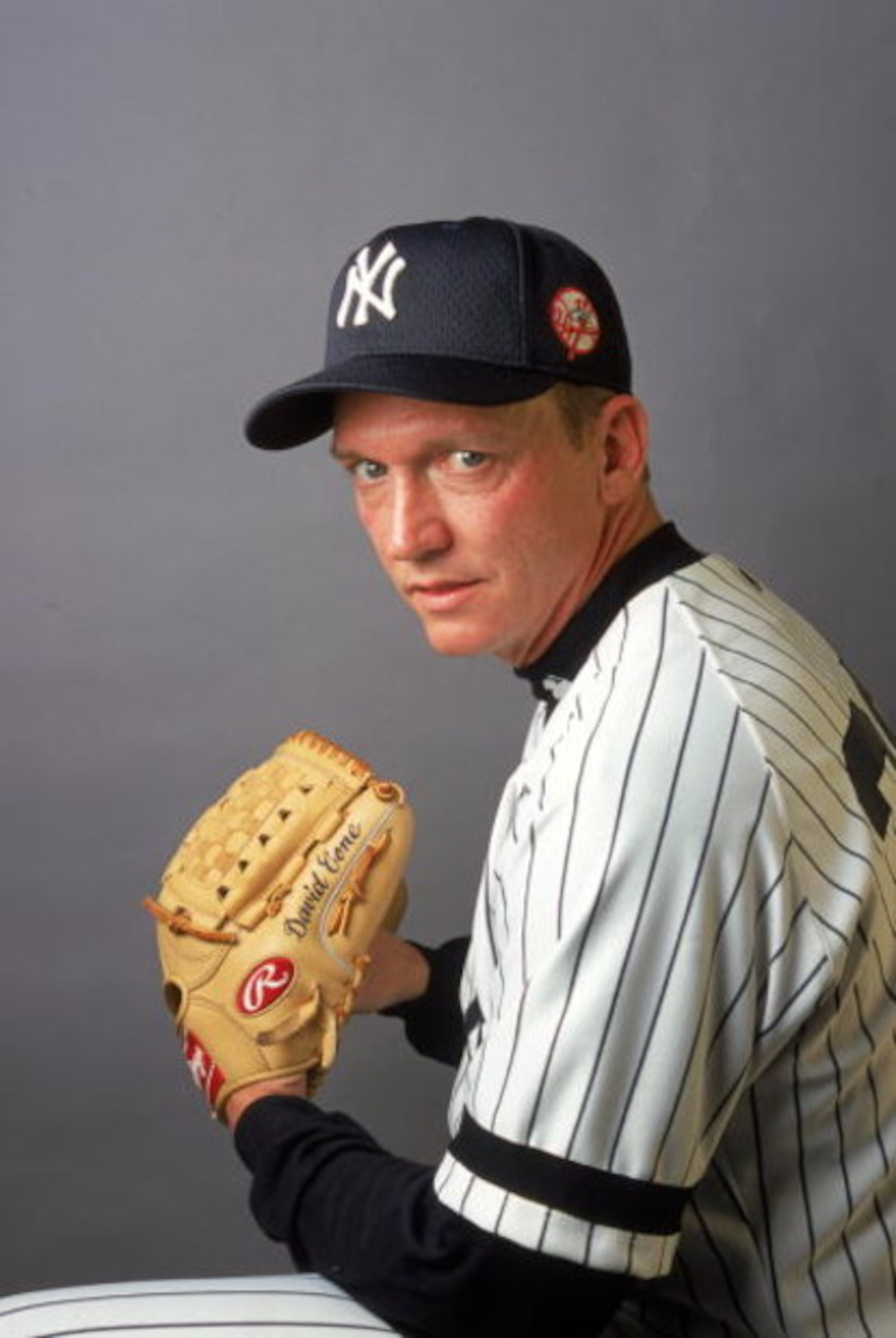 25 Feb 2000: Pitcher David Cone #36 of the New York Yankees poses for a studio portrait during Spring Training Photo Day in Tampa, Florida.