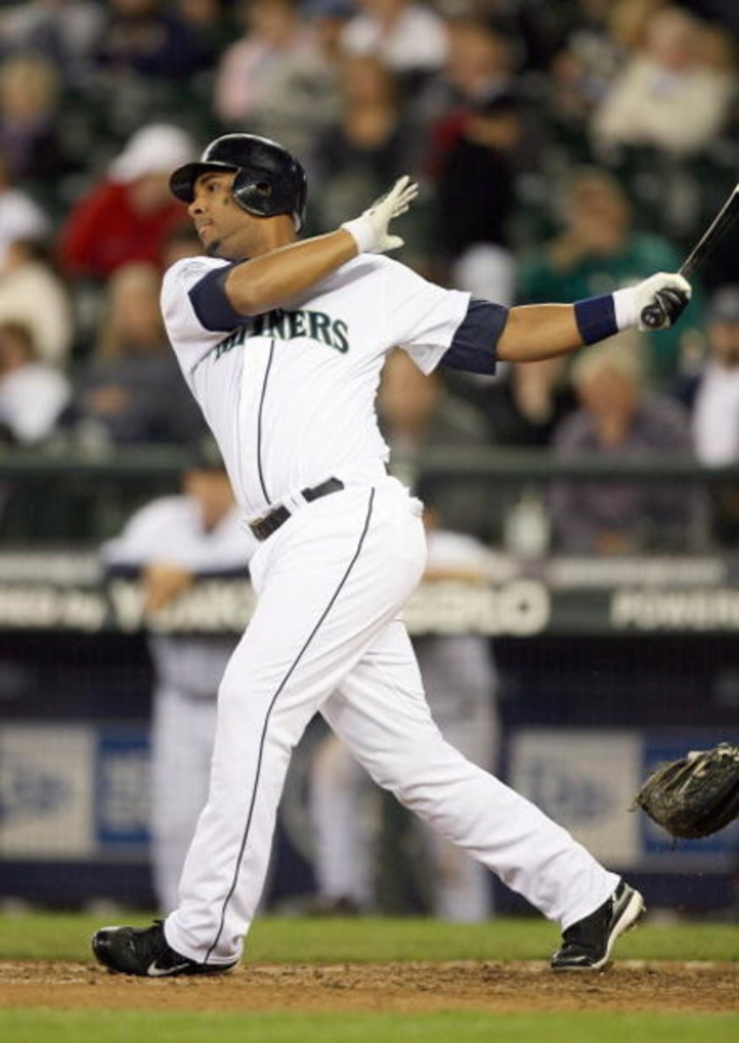 SEATTLE - SEPTEMBER 16: Wladimir Balentien #50of the Seattle Mariners swings at the pitch against the Tampa Bay Devil Rays on September 16, 2007 at Safeco Field in Seattle, Washington. The Devil Rays defeated the Mariners 9-2. (Photo by Otto Greule Jr/Get