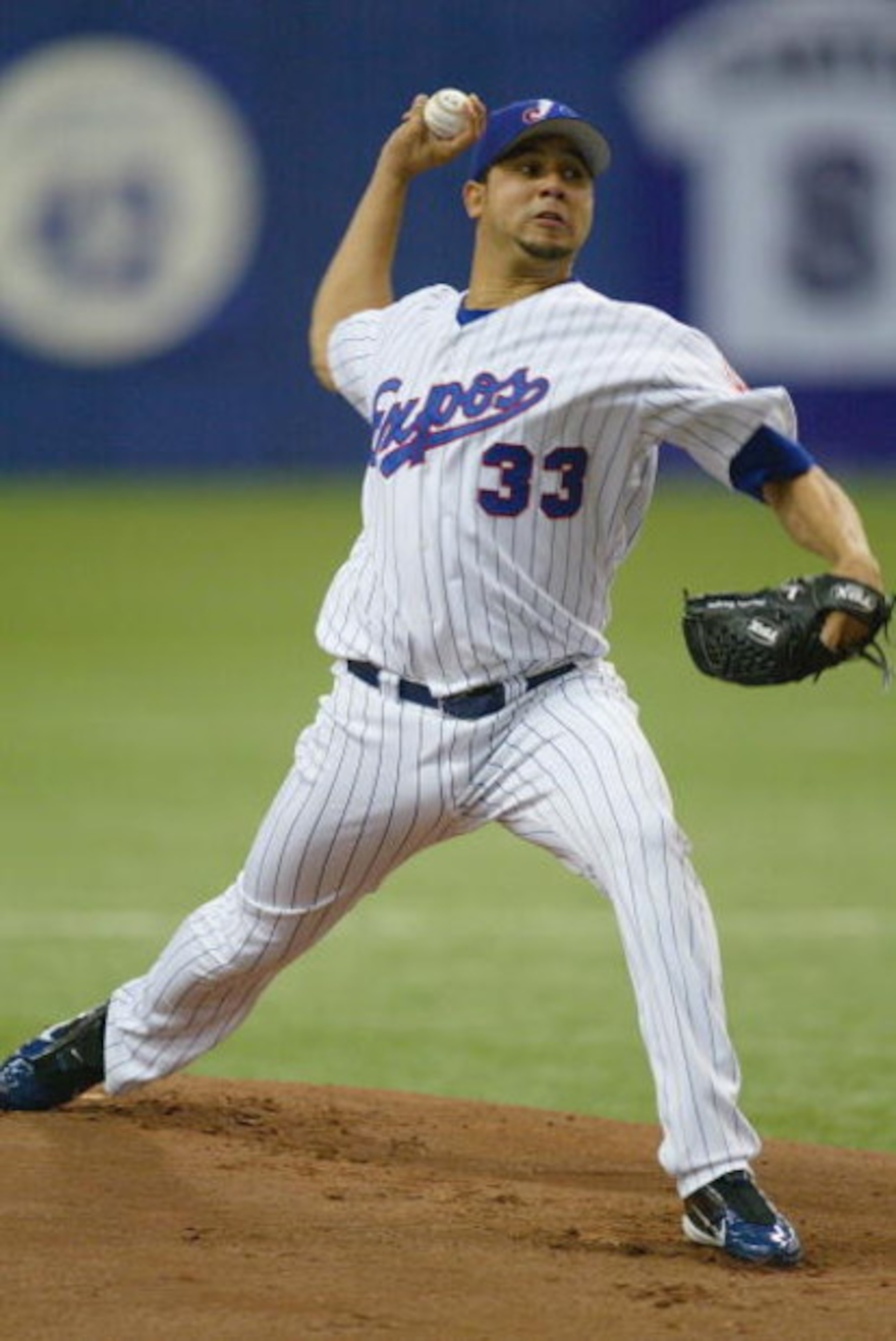 MONTREAL, CAN - MAY 9:  Claudio Vargas #33 of the Montreal Expos throws a pitch during the game against the St. Louis Cardinals  at Olympic Stadium on May 9 , 2004  in Montreal, Canada. Cardinals won 5-2.  (Photo by Charles Laberge/Getty Images)