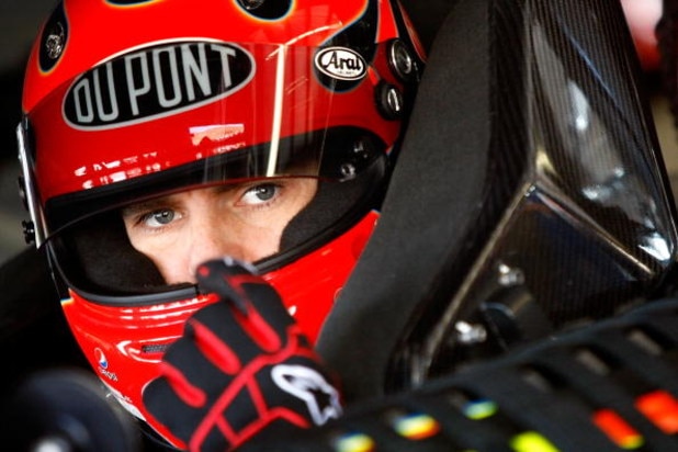 SONOMA, CA - JUNE 20: Jeff Gordon, driver of the #24 DuPont Chevrolet, prepares to drive during practice for the NASCAR Sprint Cup Series Toyota/Save Mart 350 at the Infineon Raceway on June 20, 2009 in Sonoma, California.  (Photo by Jonathan Ferrey/Getty