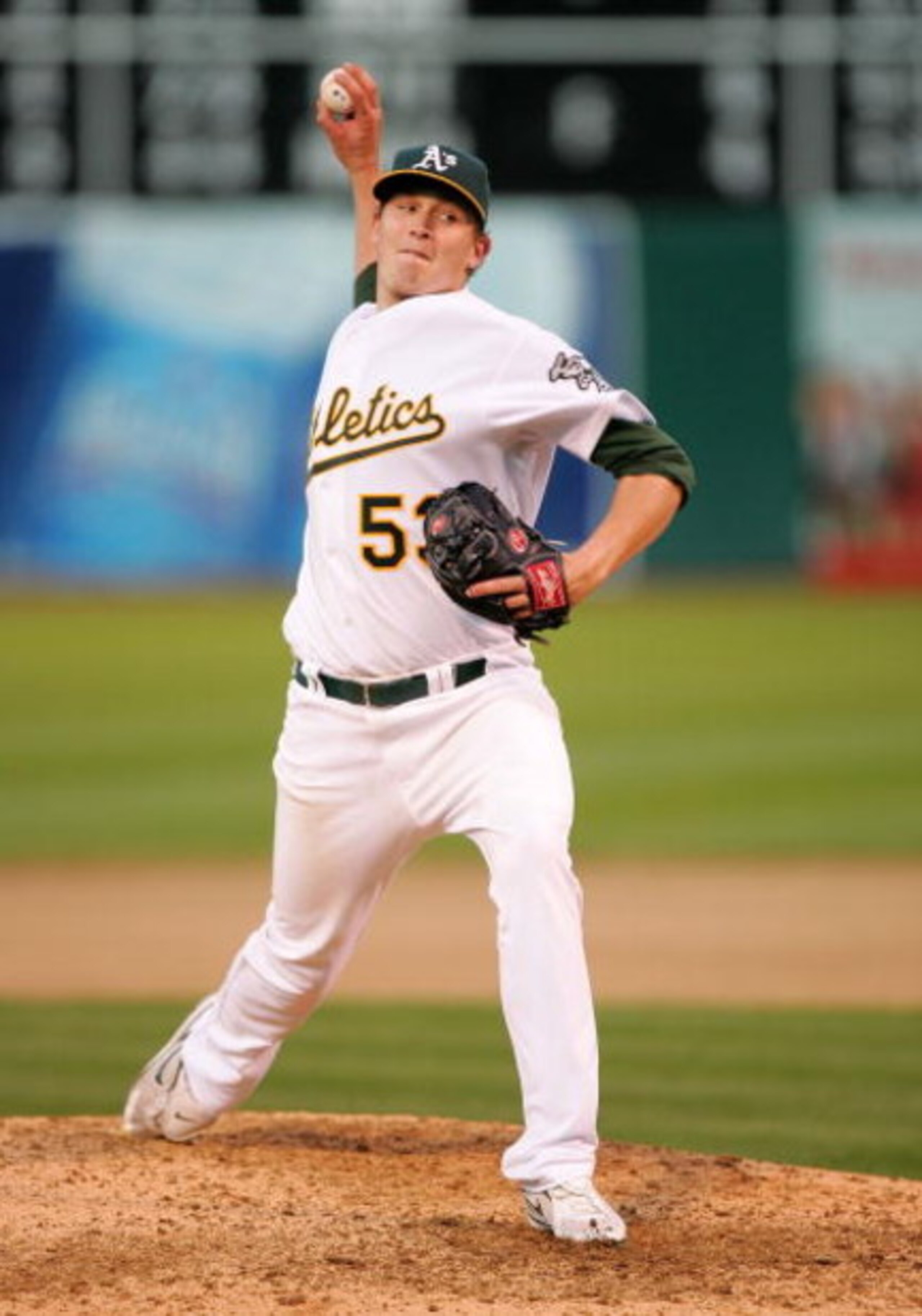 OAKLAND, CA - JUNE 06:  Trevor Cahill #53 of the Oakland Athletics pitches against the Baltimore Orioles at the Oakland Coliseum on June 6, 2009 in Oakland, California.  (Photo by Ezra Shaw/Getty Images)