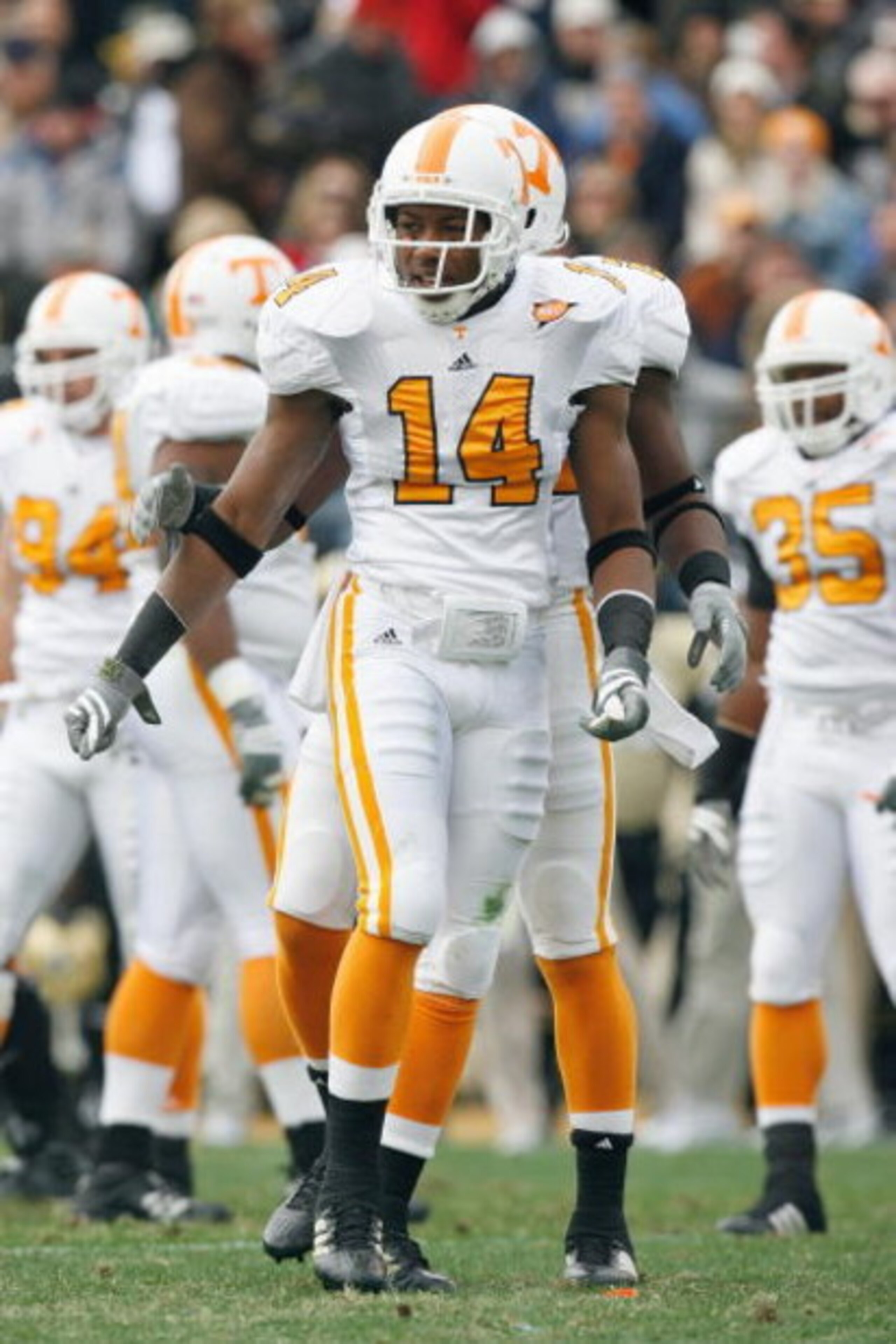 NASHVILLE, TN - NOVEMBER 22:  Eric Berry #14 of the Tennessee Volunteers walks on the field during the game against the Vanderbilt Commodores at Vanderbilt Stadium on November 22, 2008 in Nashville, North Carolina.  (Photo by Kevin C. Cox/Getty Images)