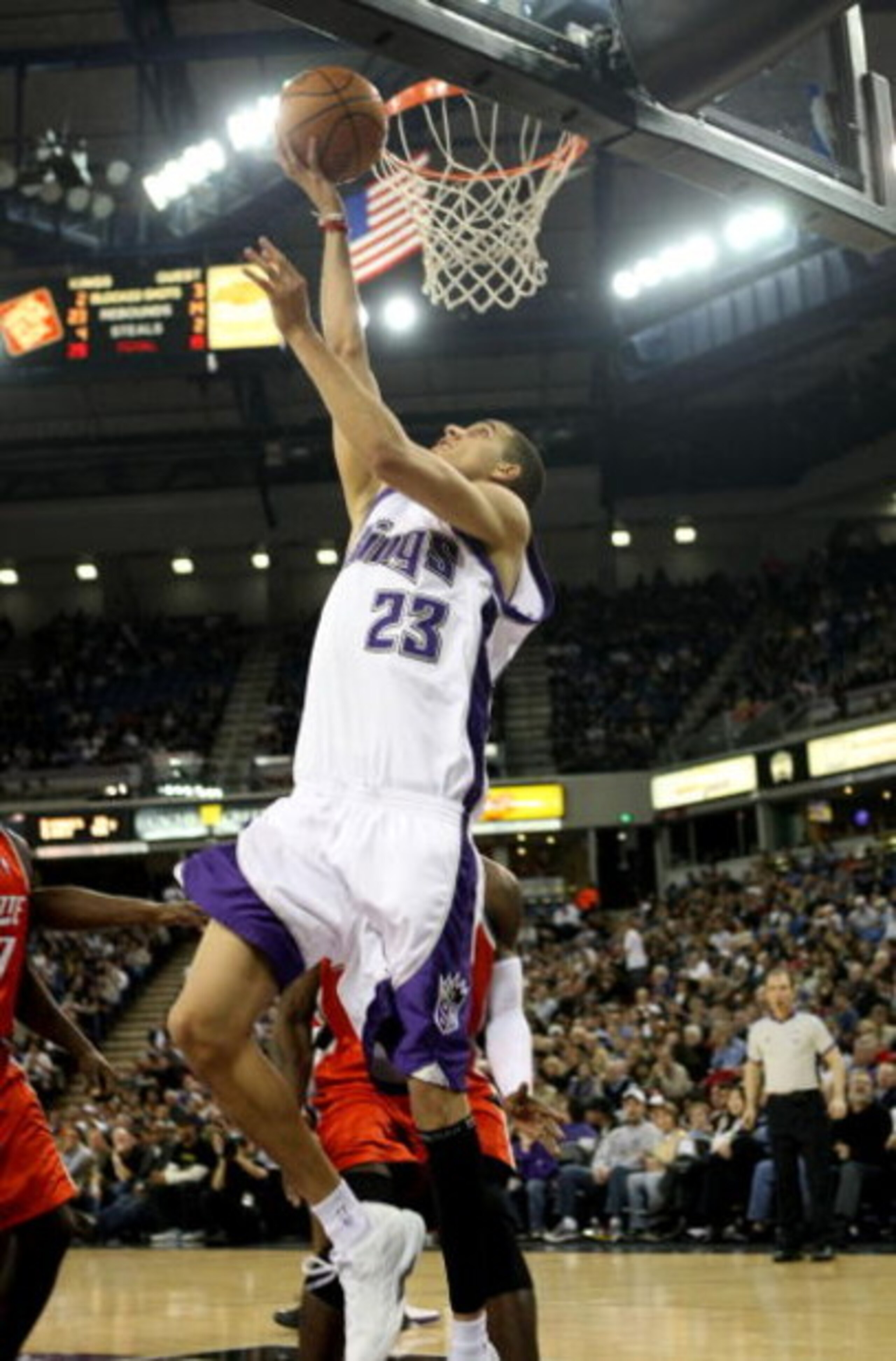 SACRAMENTO, CA - JANUARY 30:  Kevin Martin #23 of the Sacramento Kings shoots against the Charlotte Bobcats during an NBA game on January 30, 2008 at ARCO Arena in Sacramento, California. NOTE TO USER: User expressly acknowledges and agrees that, by downl