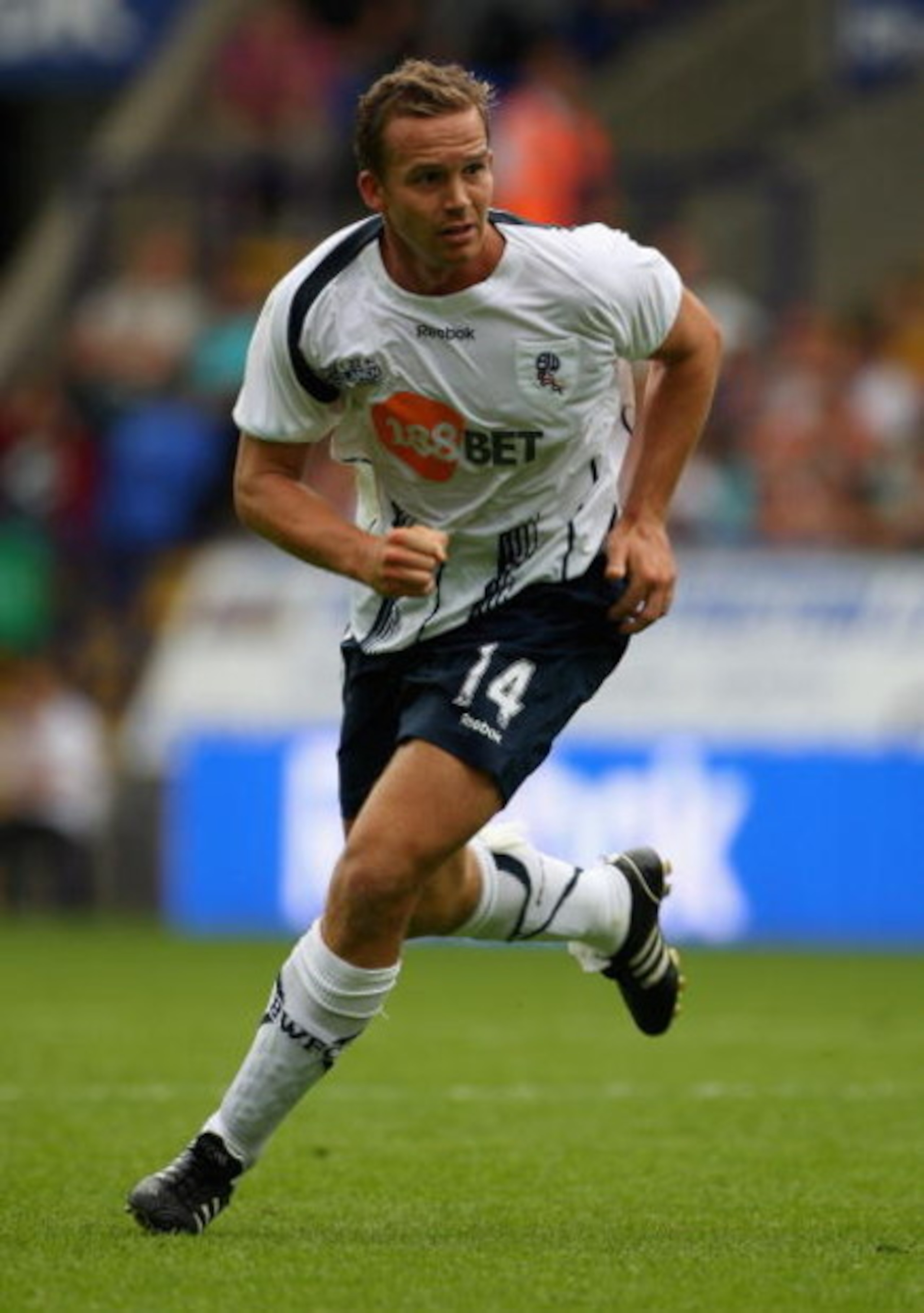 BOLTON, ENGLAND - AUGUST 08:  Kevin Davies of Bolton Wanderers in action during the Pre Season Friendly match between Bolton Wanderers and Hibernian at the Reebok Stadium on August 8, 2009 in Bolton, England.  (Photo by Clive Brunskill/Getty Images)