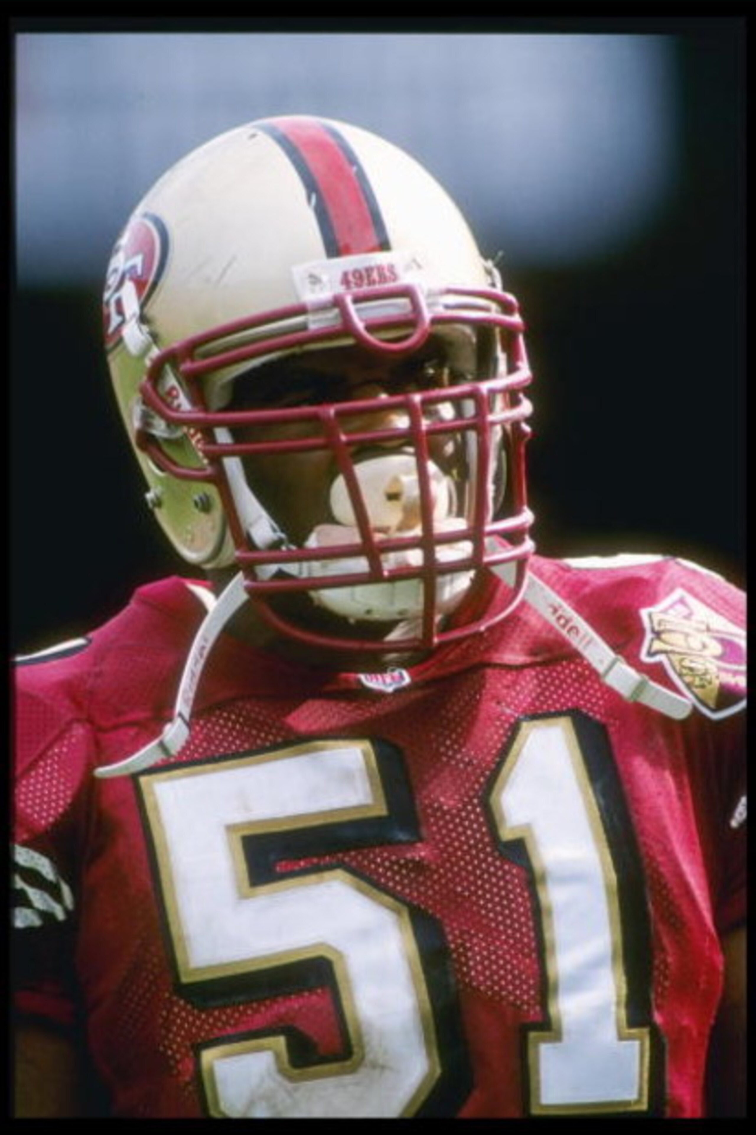 29 Sep 1996:  Linebacker Ken Norton of the San Francisco 49ers looks on during a game against the Atlanta Falcons at 3Com Park in San Francisco, California.  The 49ers won the game, 39-17. Mandatory Credit: Otto Greule Jr.  /Allsport