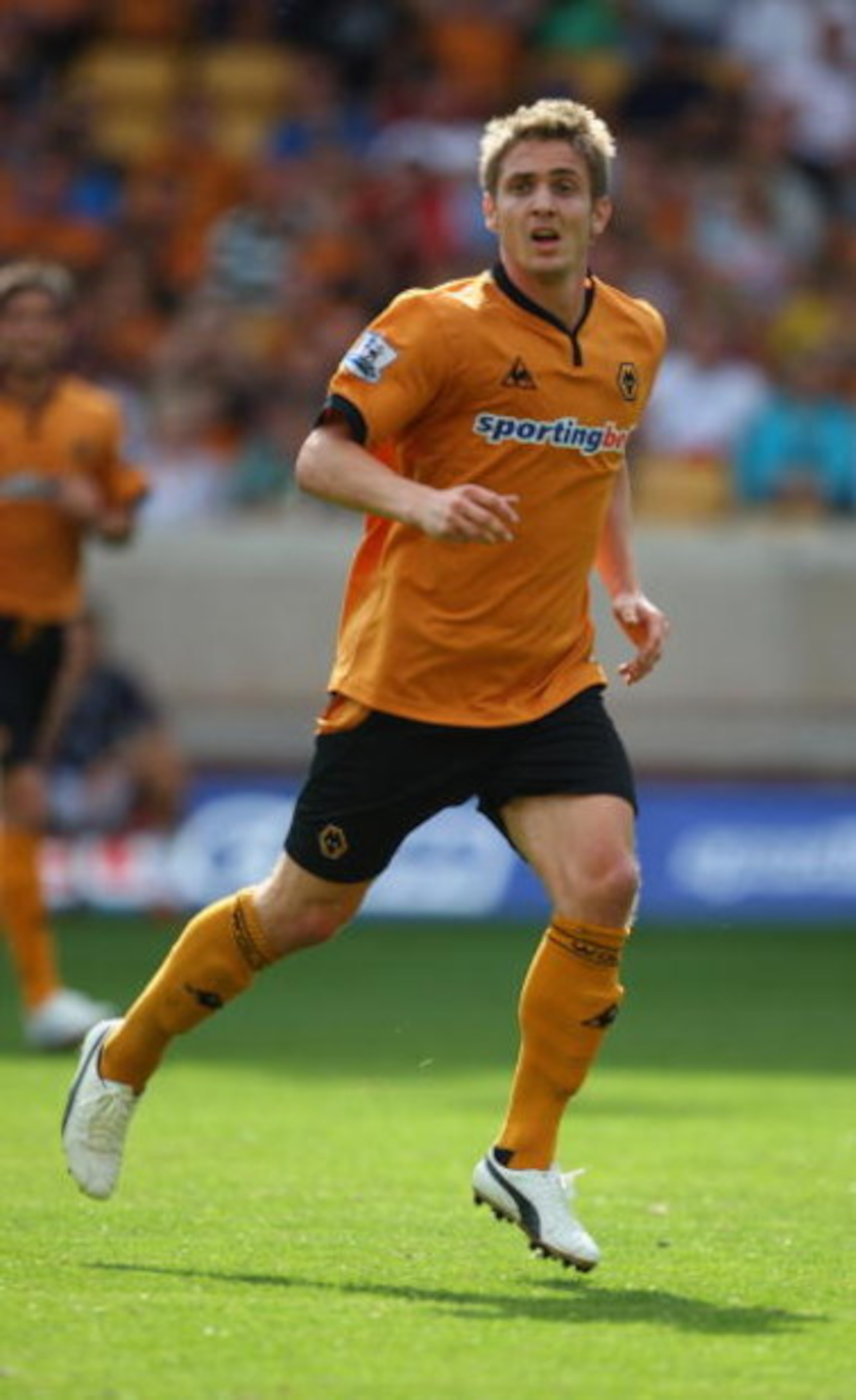 WOLVERHAMPTON, ENGLAND - AUGUST 08:  Kevin Doyle of Wolves in action during the pre season friendly between Wolverhampton Wanderers and Real Valladolid at Molineaux on August 8, 2009 in Wolverhampton, England.  (Photo by Mark Thompson/Getty Images)
