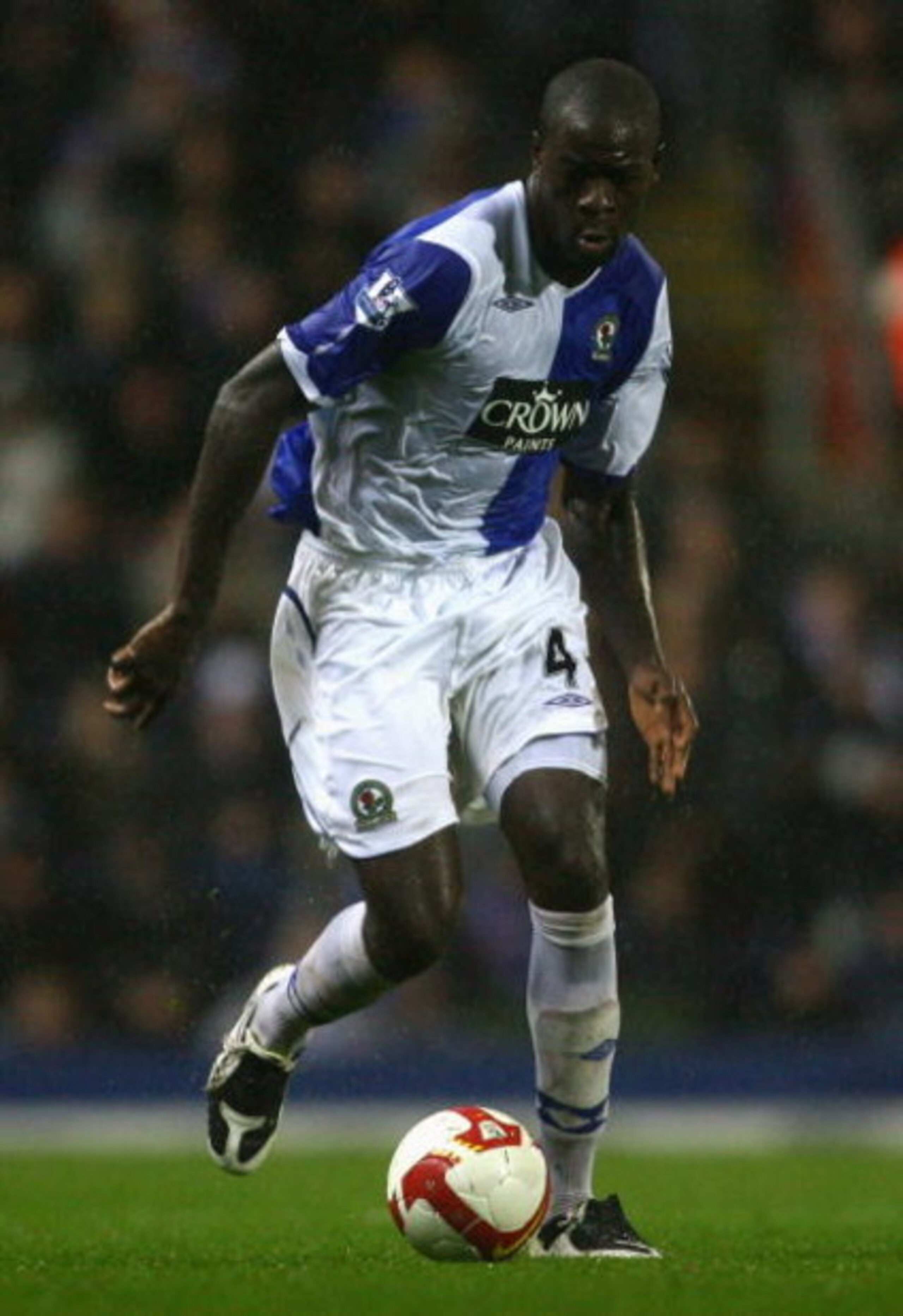 BLACKBURN, UNITED KINGDOM - OCTOBER 04:  Christopher Samba of Blackburn Rovers in action during the Barclays Premier League match between Blackburn Rovers and Manchester United at Ewood Park on October 4, 2008 in Blackburn, England. (Photo by Alex Livesey