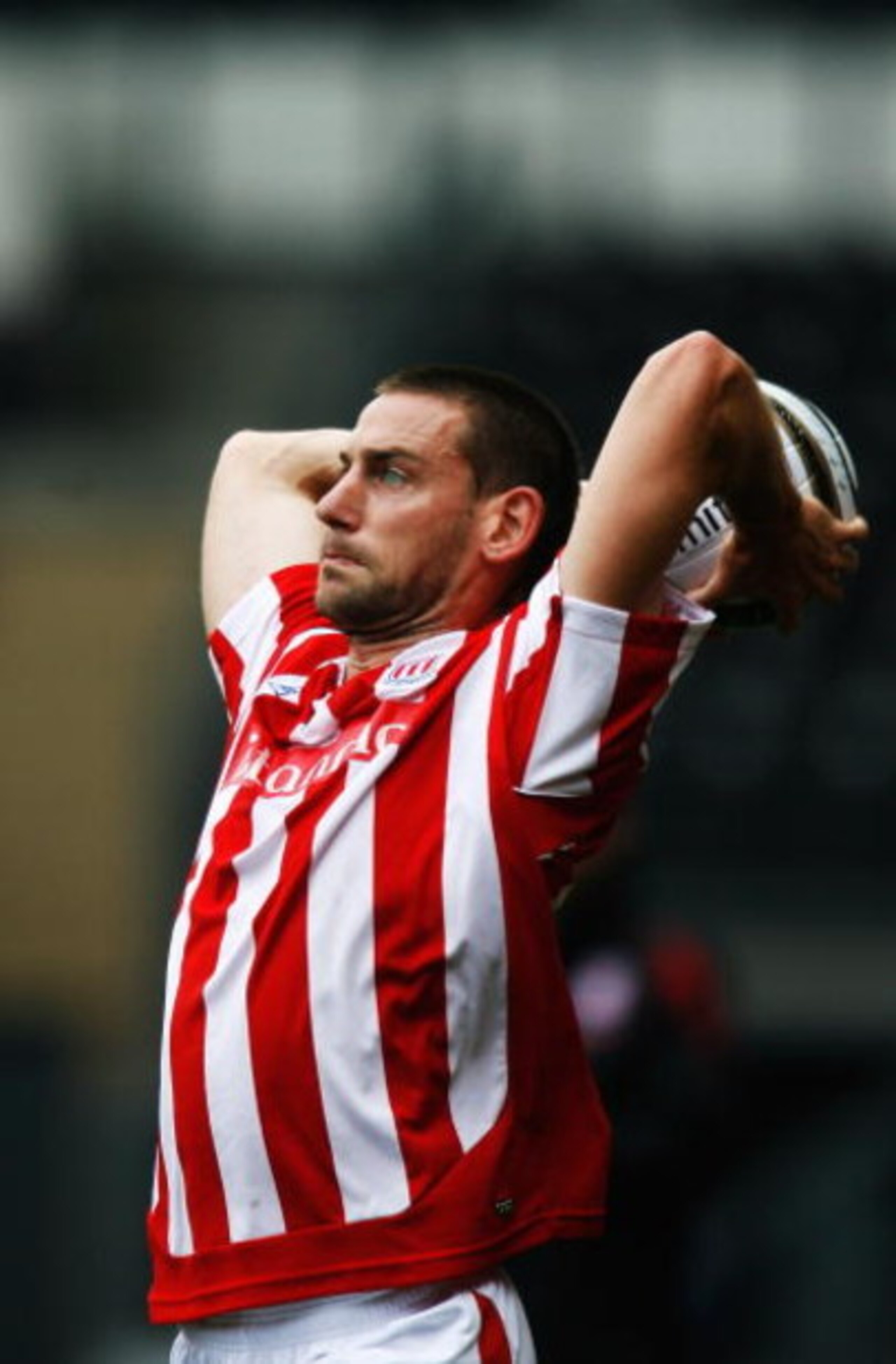 DERBY, ENGLAND - AUGUST 01:  Rory Delap of Stoke City in action during a pre season friendly match between Derby County and Stoke City at Pride Park on August 1, 2009 in Derby, England.  (Photo by Paul Gilham/Getty Images)