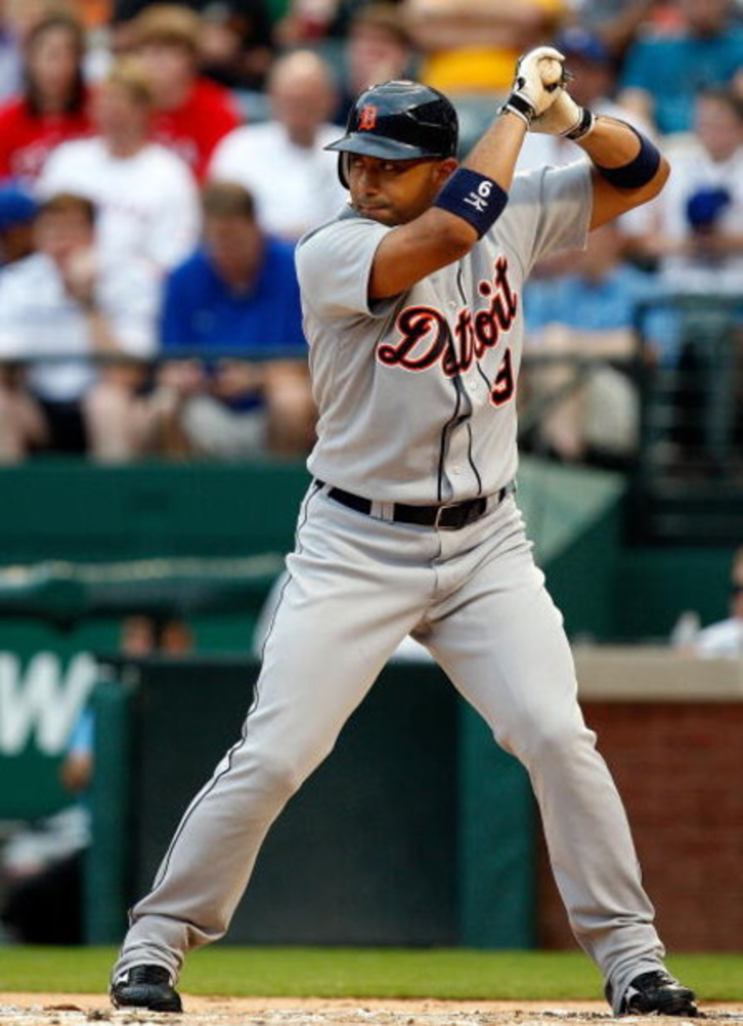 ARLINGTON, TX - JULY 27:  Designated hitter Carlos Guillen #9 of the Detroit Tigers on July 27, 2009 at Rangers Ballpark in Arlington, Texas.  (Photo by Ronald Martinez/Getty Images)