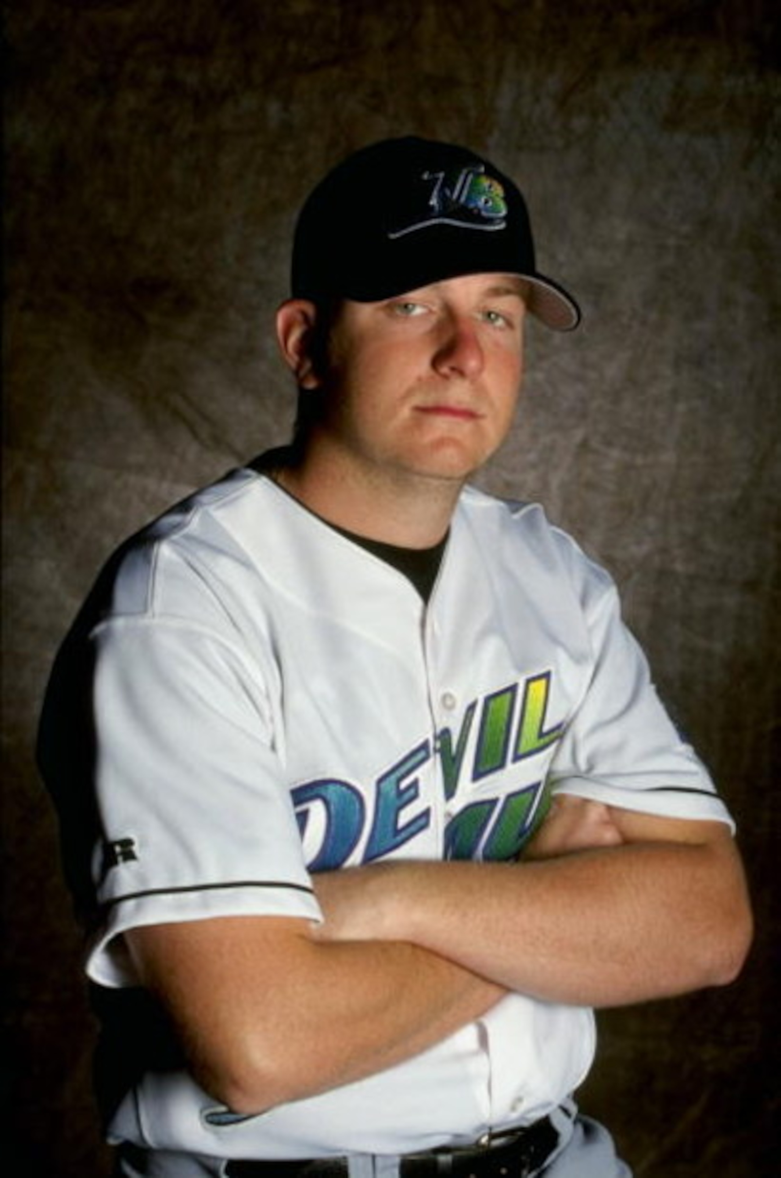25 Feb 1999: Pitcher Bobby Seay #83 of the Tampa Bay Devil Rays poses for a studio portrait on Photo Day during Spring Training at Lang Stadium in St. Petersburg, Florida. Mandatory Credit: Scott Halleran  /Allsport