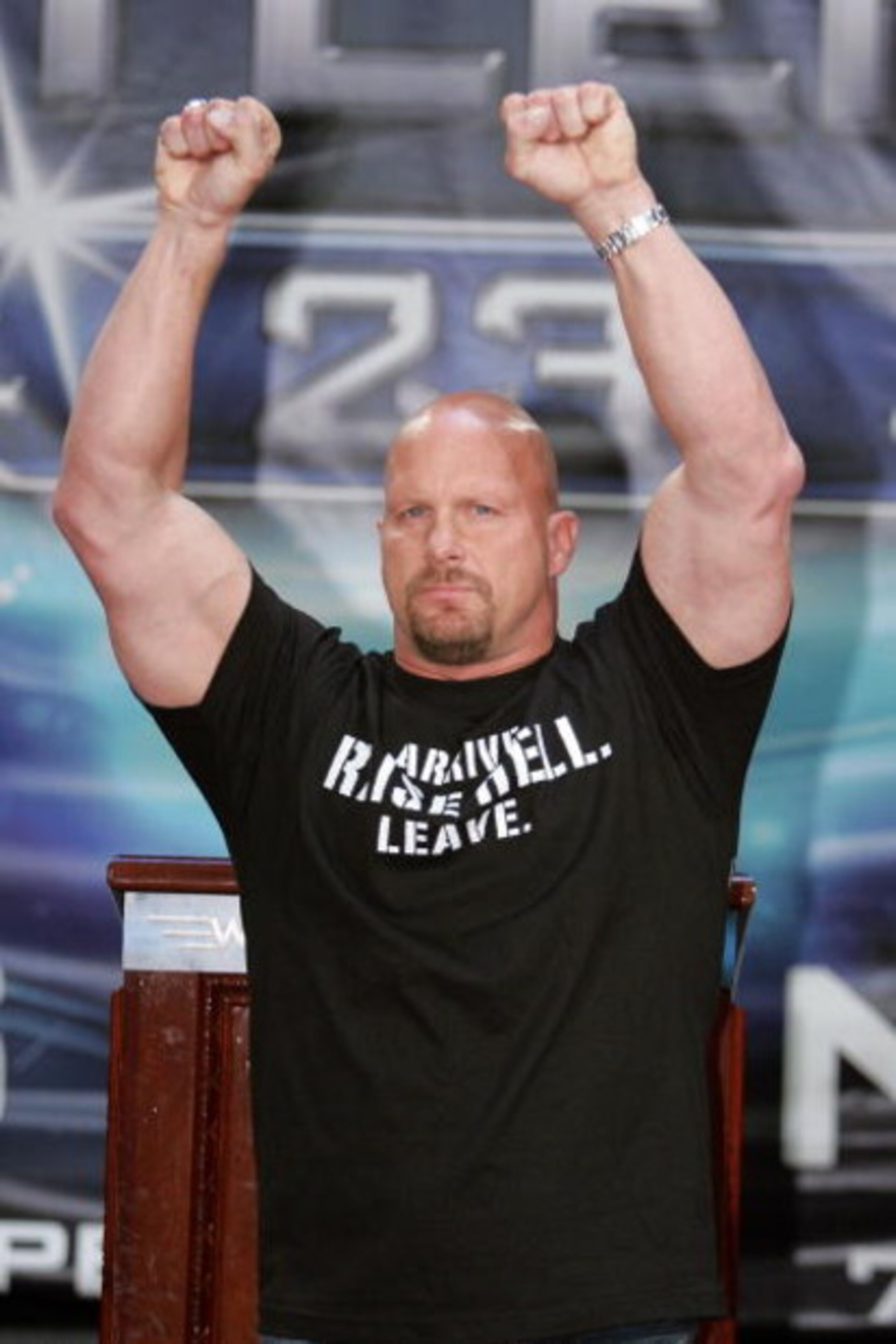 NEW YORK - MARCH 28:  Wrestler Stone Cold Steve Austin attends the press conference held by Battle of the Billionaires to announce the details of Wrestlemania 23 at Trump Tower on March 28, 2007 in New York City.  (Photo by Bryan Bedder/Getty Images)