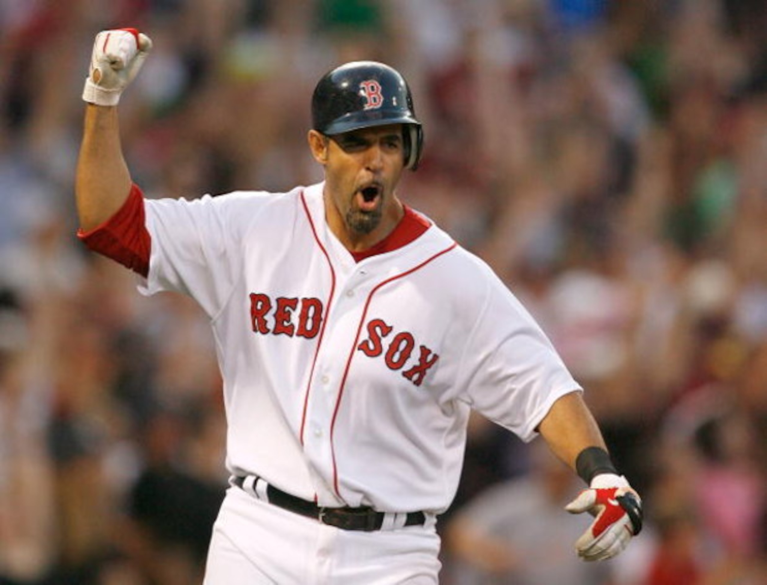 BOSTON - APRIL 25: Mike Lowell #25 of the Boston Red Sox celebrates as he rounds the bases after hitting a home run against the New York Yankees at Fenway Park, April 25, 2009, in Boston, Massachusetts. (Photo by Jim Rogash/Getty Images) BOSTON - APRIL 25: Mike Lowell #25 of the Boston Red Sox celebrates as he rounds the bases after hitting a home run against the New York Yankees at Fenway Park, April 25, 2009, in Boston, Massachusetts. (Photo by Jim Rogash/Getty Images)