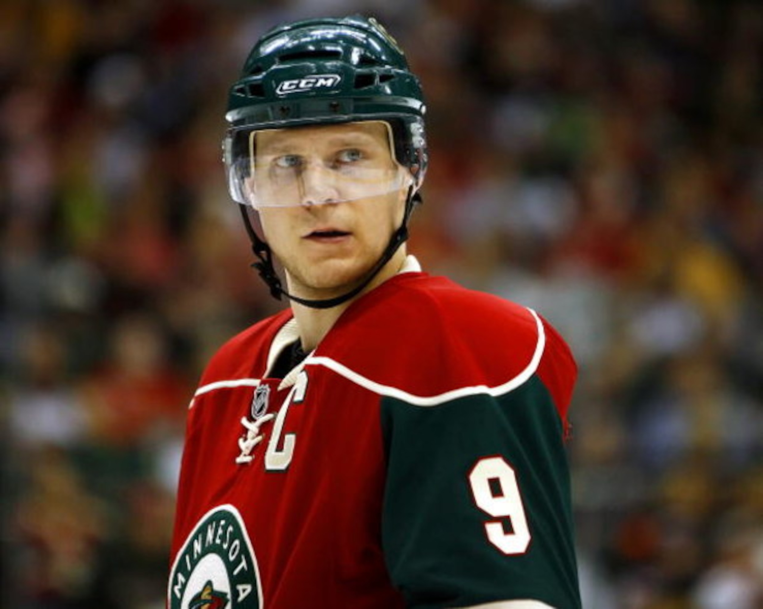 ST. PAUL, MN - MARCH 22: Mikko Koivu #9 of the Minnesota Wild looks on against the Edmonton Oilers on March 22, 2009 at the Xcel Energy Center in St. Paul, Minnesota. (Photo by Scott A. Schneider/Getty Images)