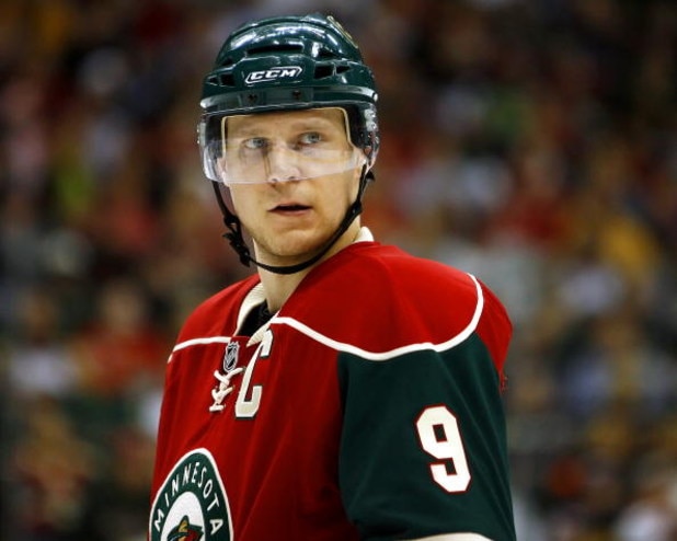 ST. PAUL, MN - MARCH 22: Mikko Koivu #9 of the Minnesota Wild looks on against the Edmonton Oilers on March 22, 2009 at the Xcel Energy Center in St. Paul, Minnesota. (Photo by Scott A. Schneider/Getty Images)