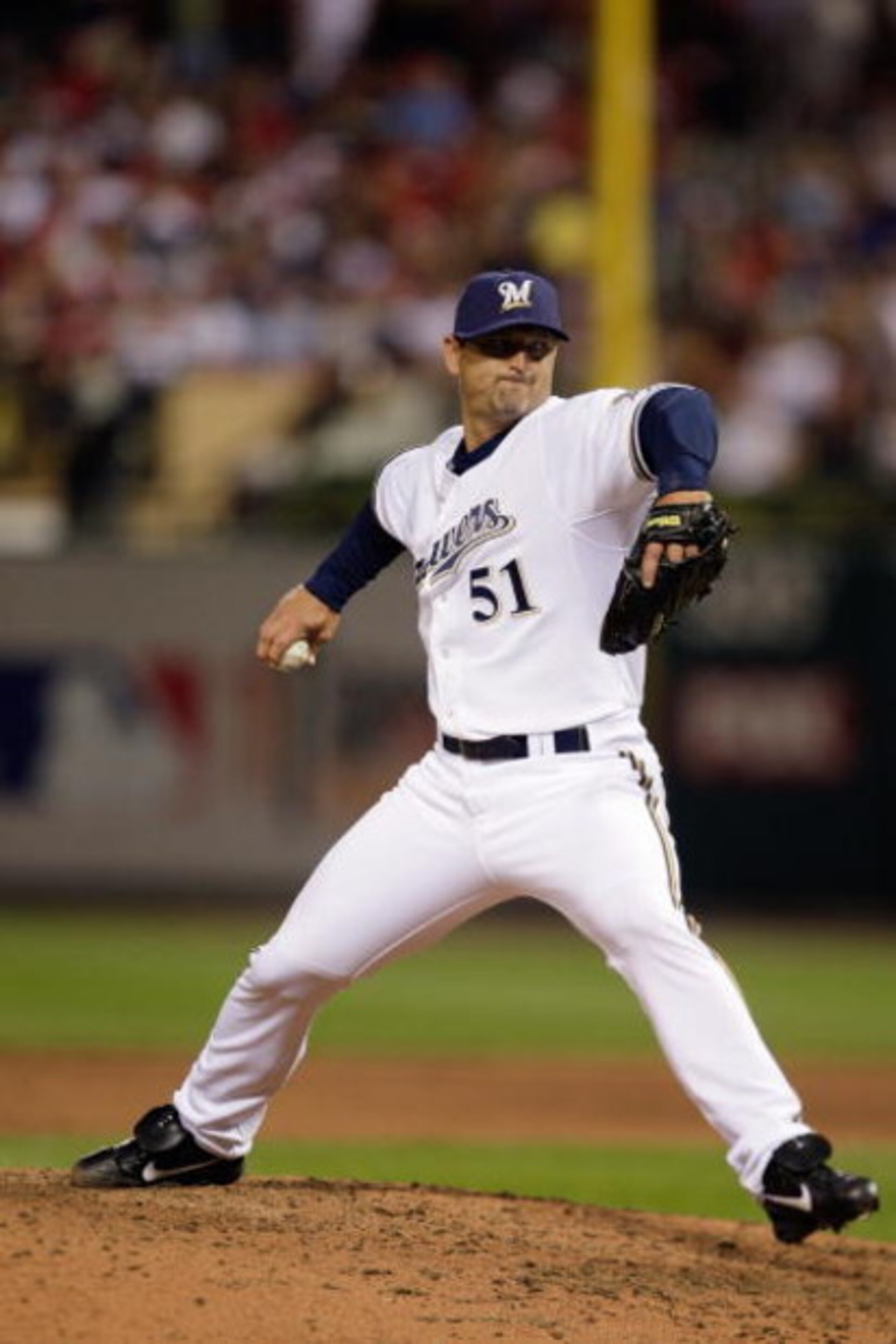 ST. LOUIS, MO - JULY 14: National League All-Star Trevor Hoffman of the Milwaukee Brewers pitches during the 2009 MLB All-Star Game at Busch Stadium on July 14, 2009 in St Louis, Missouri. (Photo by Jamie Squire/Getty Images) ST. LOUIS, MO - JULY 14: National League All-Star Trevor Hoffman of the Milwaukee Brewers pitches during the 2009 MLB All-Star Game at Busch Stadium on July 14, 2009 in St Louis, Missouri. (Photo by Jamie Squire/Getty Images)