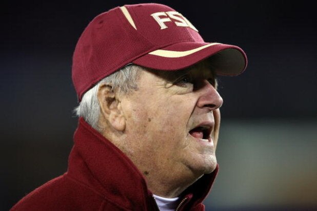NASHVILLE, TN - DECEMBER 31:  Bobby Bowden the Head Coach of the Florida State Seminoles looks on during the Gaylord Hotels Music City Bowl against the Kentucky Wildcats at the LP Field December 31, 2007 in Nashville, Tennessee. Kentucky won 35-28.  (Phot