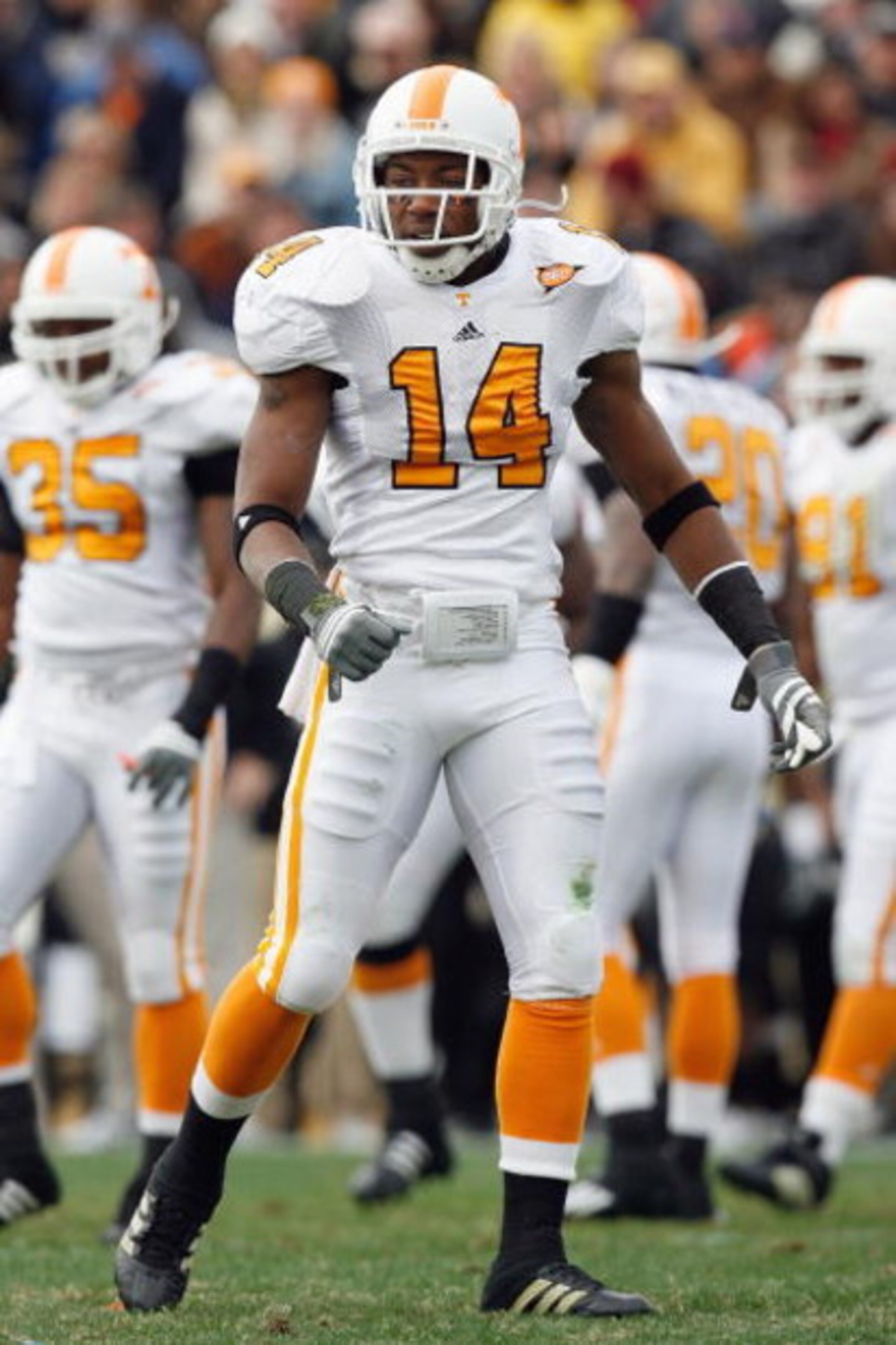 NASHVILLE, TN - NOVEMBER 22:  Eric Berry #14 of the Tennessee Volunteers walks on the field during the game against the Vanderbilt Commodores at Vanderbilt Stadium on November 22, 2008 in Nashville, North Carolina.  (Photo by Kevin C. Cox/Getty Images)