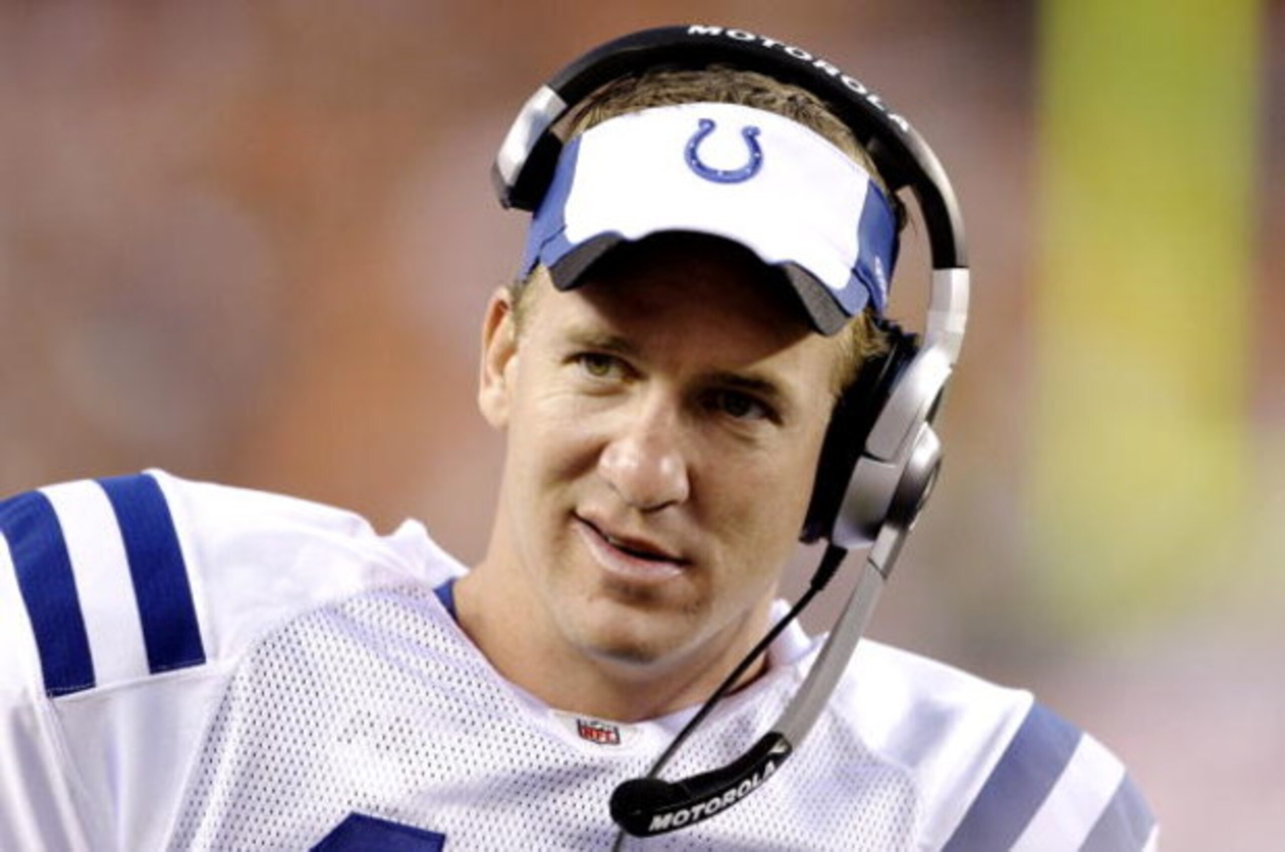 CINCINNATI, OH - AUGUST 3:  Quarterback Peyton Manning #18 of the Indianapolis Colts watches the action against the Cincinnati Bengals during the preseason game on August 3, 2009 at Paul Brown Stadium in Cincinnati, Ohio.  (Photo by Andy Lyons/Getty Image