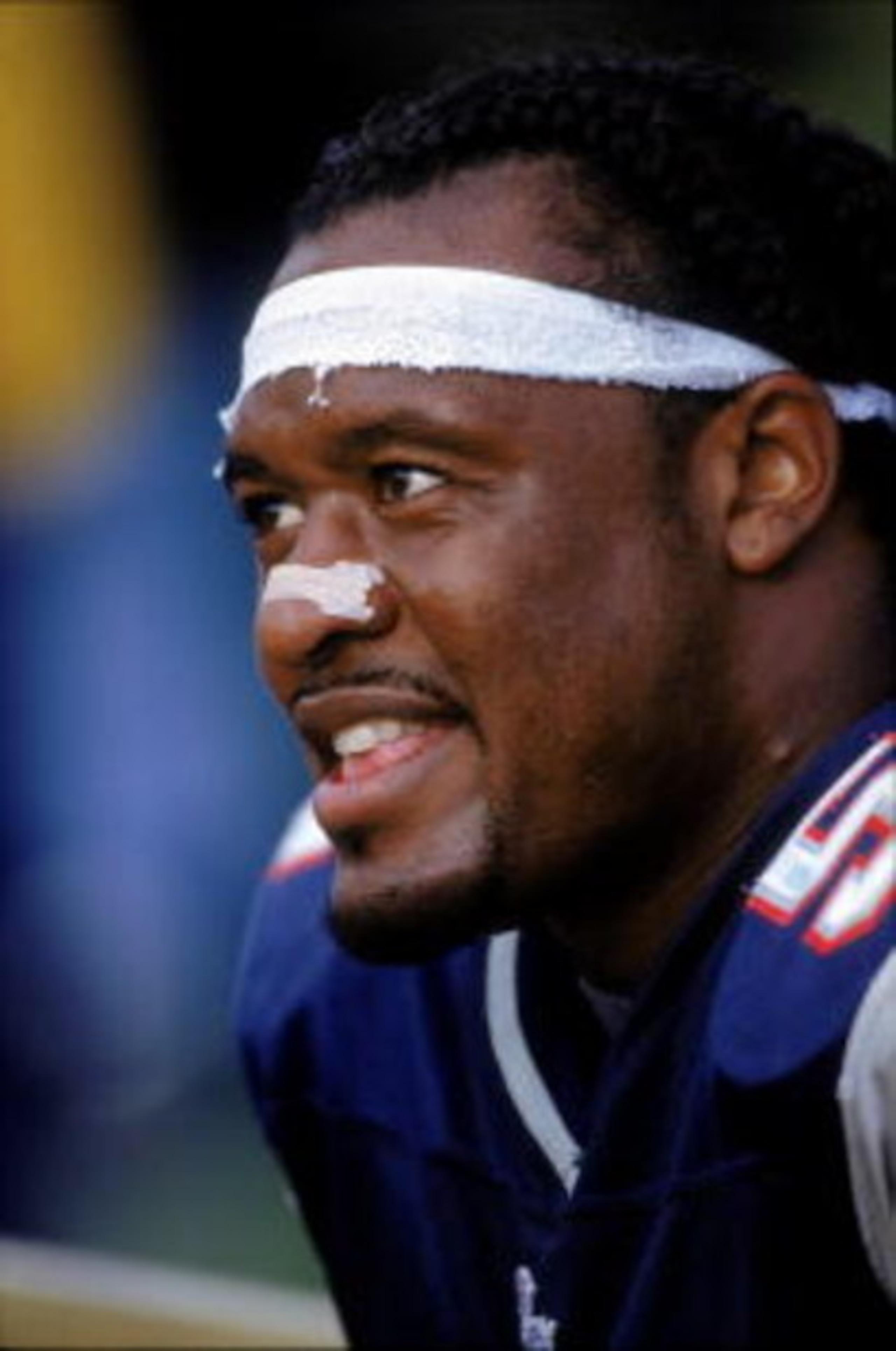 8 Oct 2000: Willie McGinest # 55 of the New England Patriots looks on from the sidelines during a game against the Indianapolis Colts at the Foxboro Stadium in Foxboro, Massachusetts.  The Patriots defeated the Colts 24-16.Mandatory Credit: Rick Stewart /