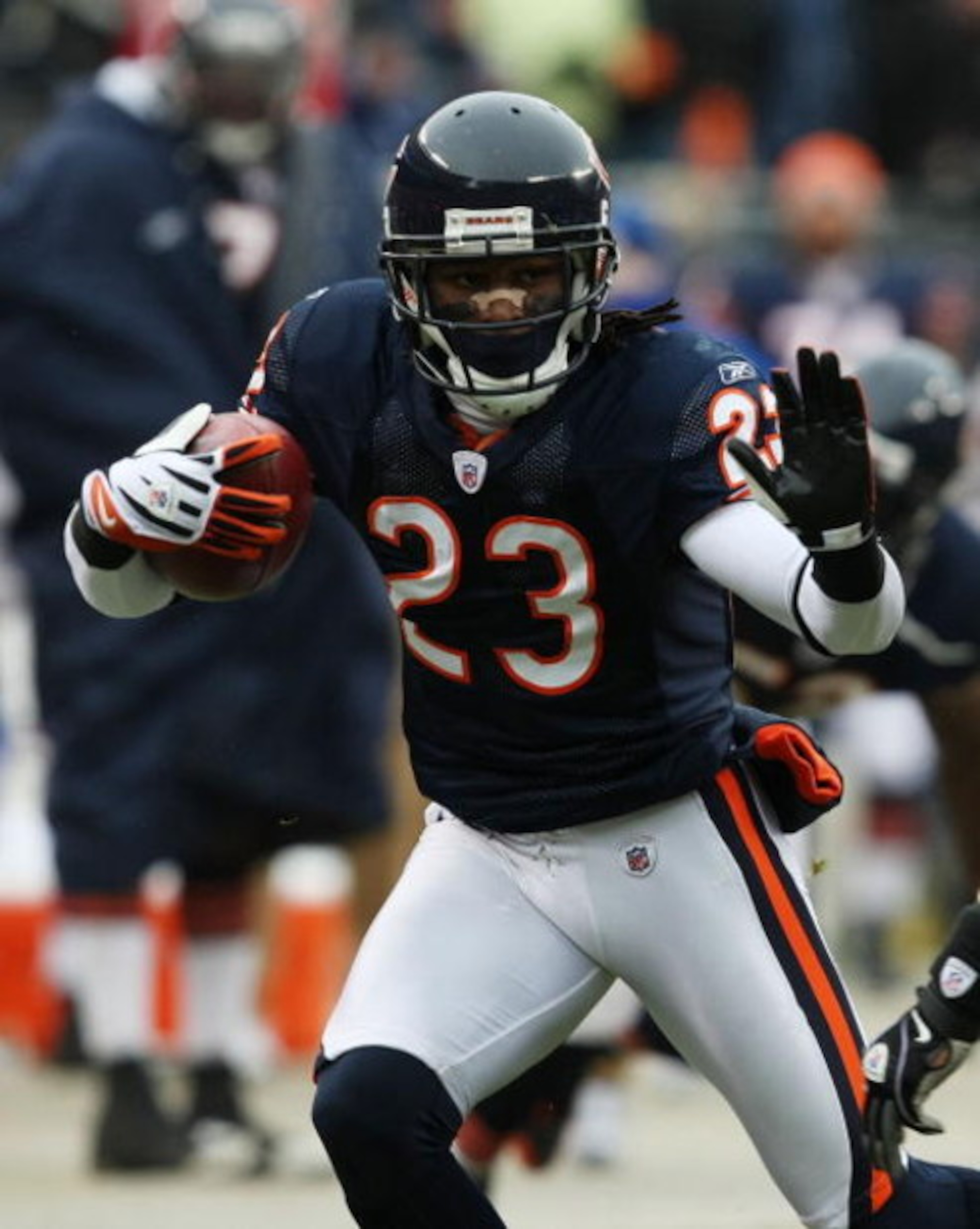 CHICAGO - DECEMBER 07: Devin Hester #23 of the Chicago Bears returns a punt against the Jacksonville Jaguars on December 7, 2008 at Soldier Field in Chicago, Illinois. The Bears defeated the Jaguars 23-10. (Photo by Jonathan Daniel/Getty Images)