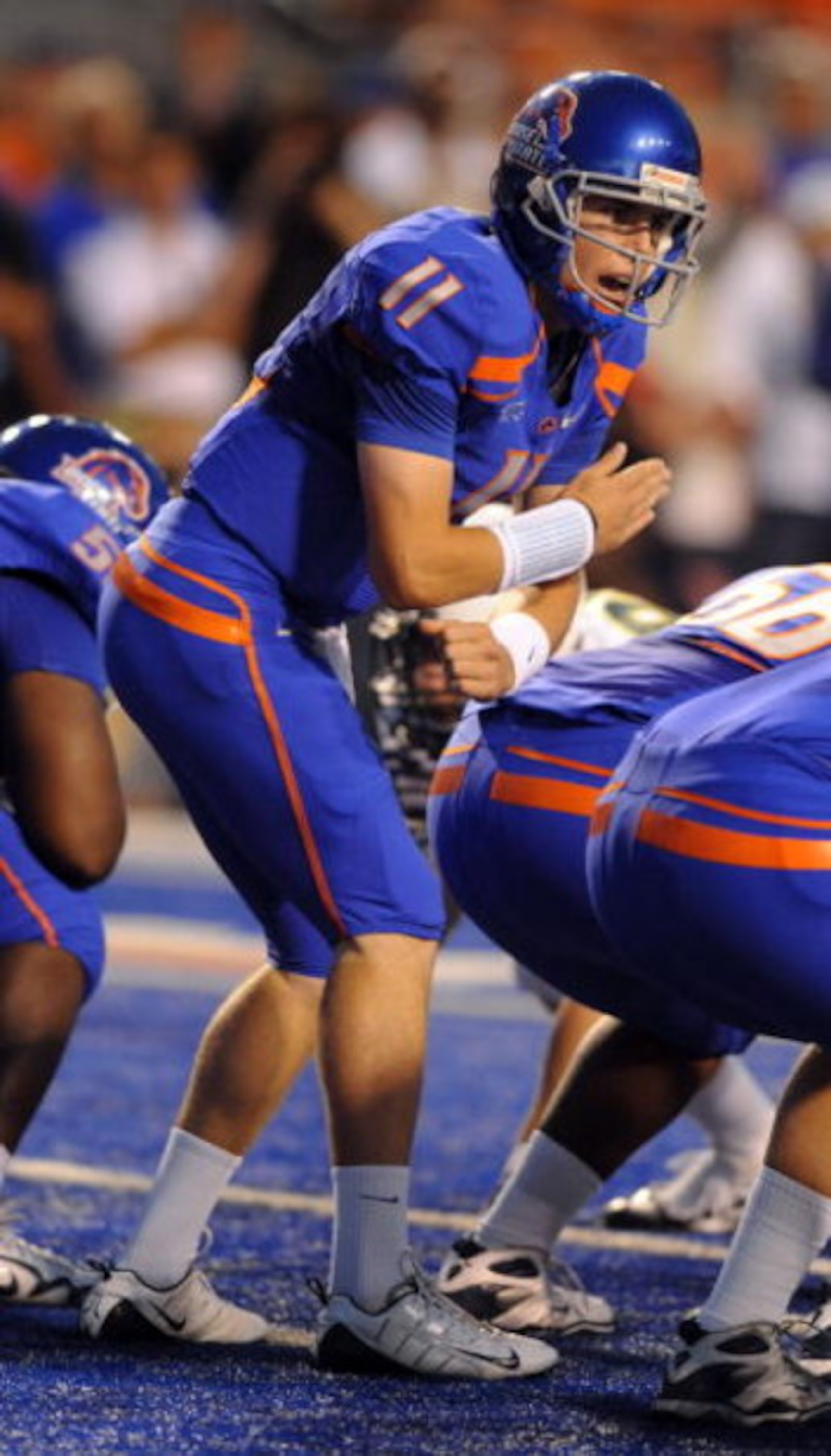 BOISE, ID - SEPTEMBER 3:  Oregon Ducks head coach Chip Kelly looks on during pre-game warm-ups before the game against the Boise State Broncos on September 3, 2009 in Boise, Idaho. (Photo by Steve Dykes/Getty Images)