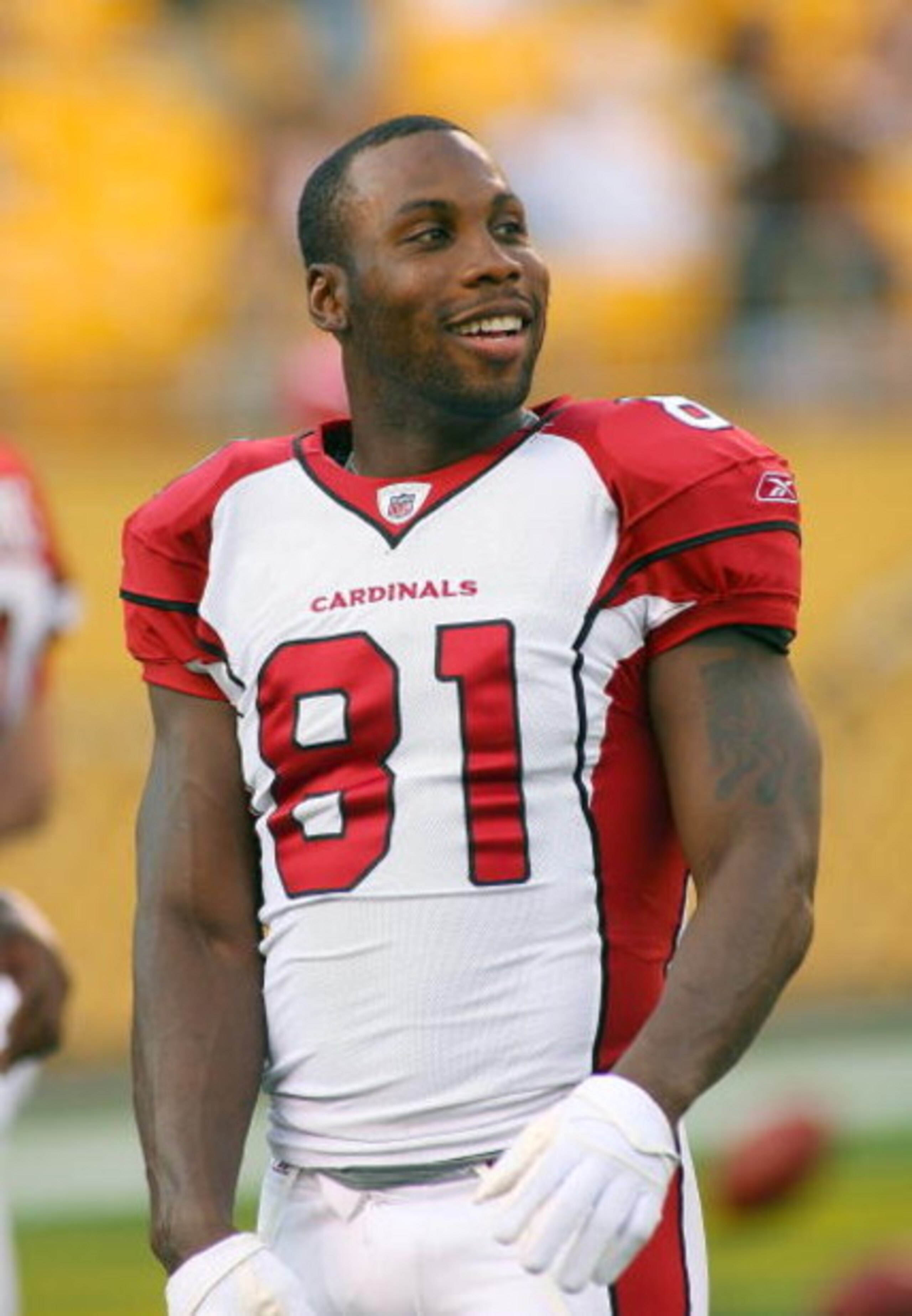 PITTSBURGH - AUGUST 13: Anquan Boldin #81 of the Arizona Cardinals walks of the field after a preseason NFL game against  the Pittsburgh Steelers on August 13, 2009 at Heinz Field in Pittsburgh, Pennsylvania.  (Photo by Rick Stewart/Getty Images)