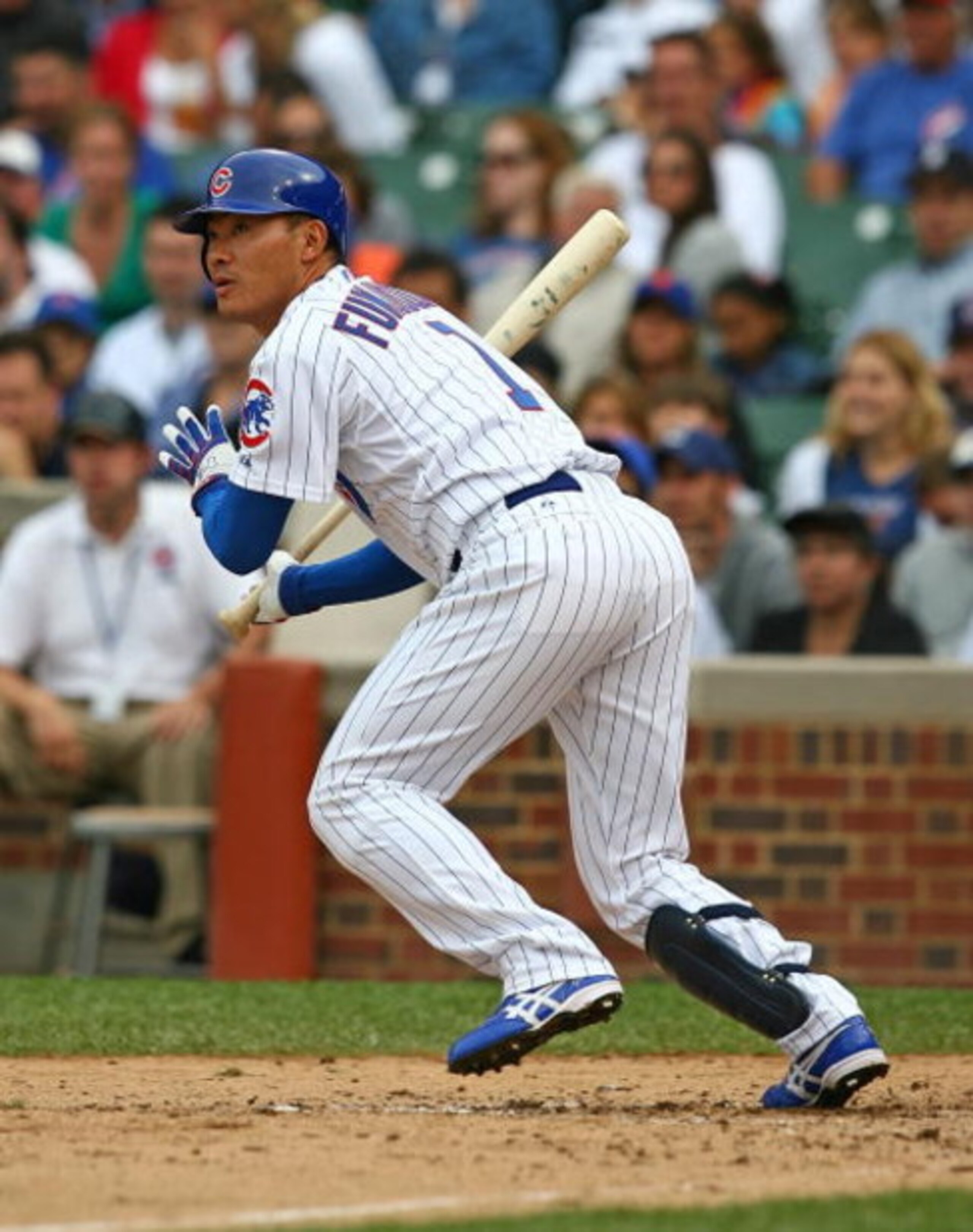 CHICAGO - AUGUST 28: Kosuke Fukudome #1 of the Chicago Cubs hits the ball against the New York Mets on August 28, 2009 at Wrigley Field in Chicago, Illinois. The Cubs defeated the Mets 5-2. (Photo by Jonathan Daniel/Getty Images) 
