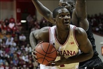 Nov 8, 2013; Bloomington, IN, USA;  Indiana Hoosiers forward Noah Vonleh (1) dribbles the ball during the first half against the Chicago State Cougars at Assembly Hall. Mandatory Credit: Pat Lovell-USA TODAY Sports