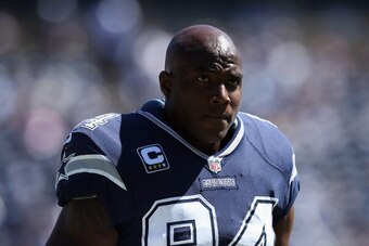 SAN DIEGO, CA - SEPTEMBER 29:  Defensive end DeMarcus Ware #94 of the Dallas Cowboys looks on prior to the start of the game against the San Diego Chargers at Qualcomm Stadium on September 29, 2013 in San Diego, California.  (Photo by Jeff Gross/Getty Ima