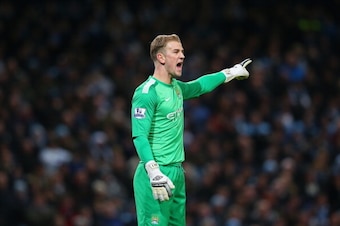 MANCHESTER, ENGLAND - DECEMBER 26:  Joe Hart of Manchester City during the Barclays Premier League match between Manchester City and Liverpool at Etihad Stadium on December 26, 2013 in Manchester, England.  (Photo by Alex Livesey/Getty Images)