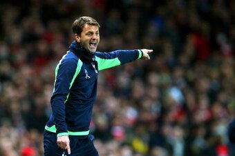 LONDON, ENGLAND - JANUARY 04:  Tim Sherwood the Tottenham manager directs his players during the Budweiser FA Cup match between Arsenal and Tottenham Hotspur at Emirates Stadium on January 4, 2014 in London, England.  (Photo by Clive Rose/Getty Images)