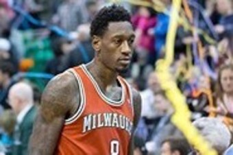 Jan 2, 2014; Salt Lake City, UT, USA; Milwaukee Bucks center Larry Sanders (8) leaves the court after losing to the Utah Jazz 96-87 at EnergySolutions Arena. Mandatory Credit: Russ Isabella-USA TODAY Sports Jan 2, 2014; Salt Lake City, UT, USA; Milwaukee Bucks center Larry Sanders (8) leaves the court after losing to the Utah Jazz 96-87 at EnergySolutions Arena. Mandatory Credit: Russ Isabella-USA TODAY Sports