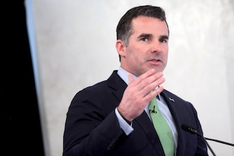 NEW YORK, NY - MARCH 11:  Kevin Plank, chairman of Under Armour Inc., speaks at a news conference March 11, 2013 New York City. Plank was on hand with General Electric CEO Jeff Immelt and NFL Commissioner Roger Goodell to introduce an initiative and resea