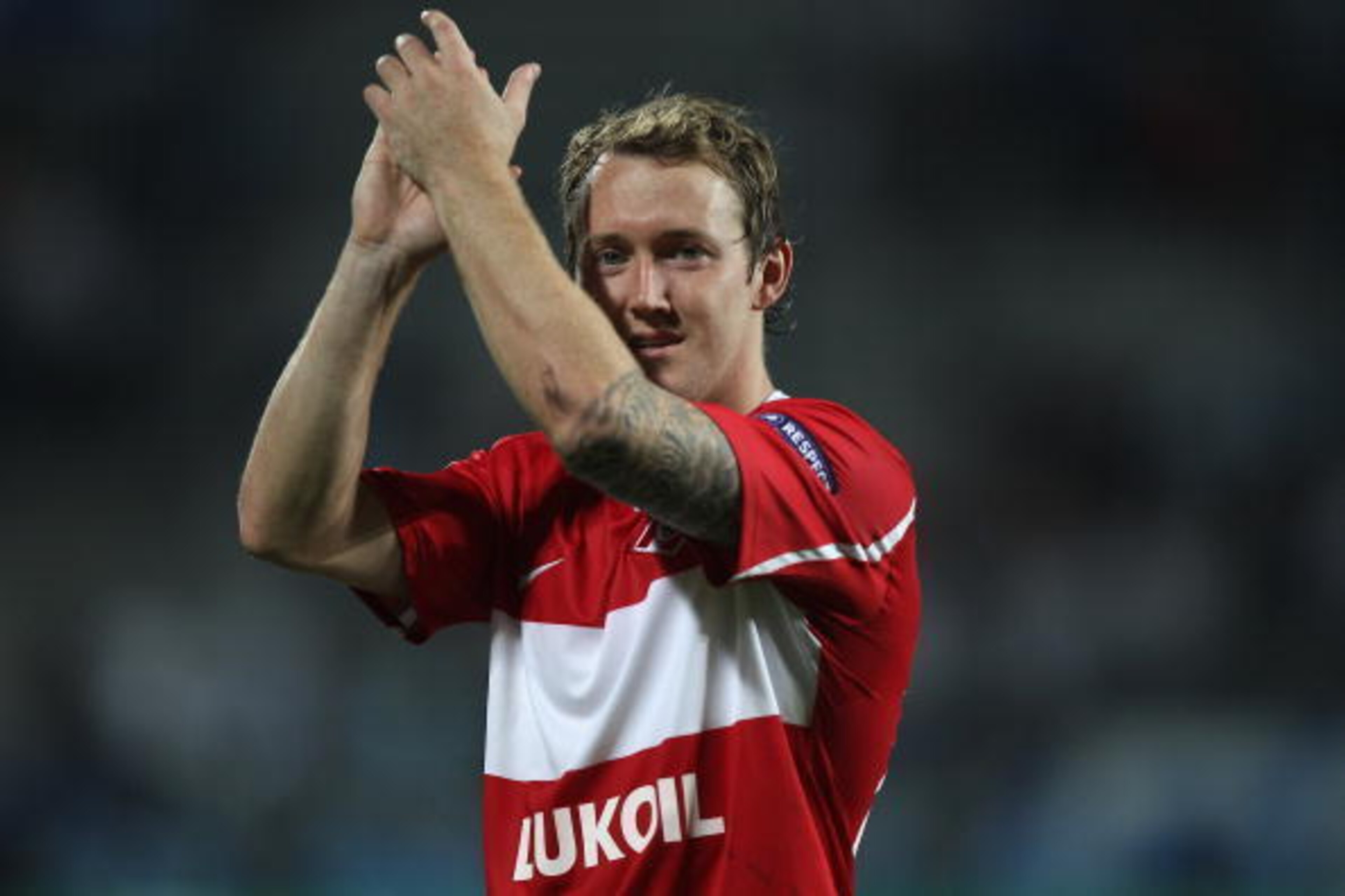 MARSEILLE, FRANCE - SEPTEMBER 15:  Aiden McGeady of Spartak after his sides 1-0 victory during the UEFA Champions League Group F match between Olympique Marseille and Spartak Moscow at the Stade Velodrome on September 15, 2010 in Marseille, France.  (Phot